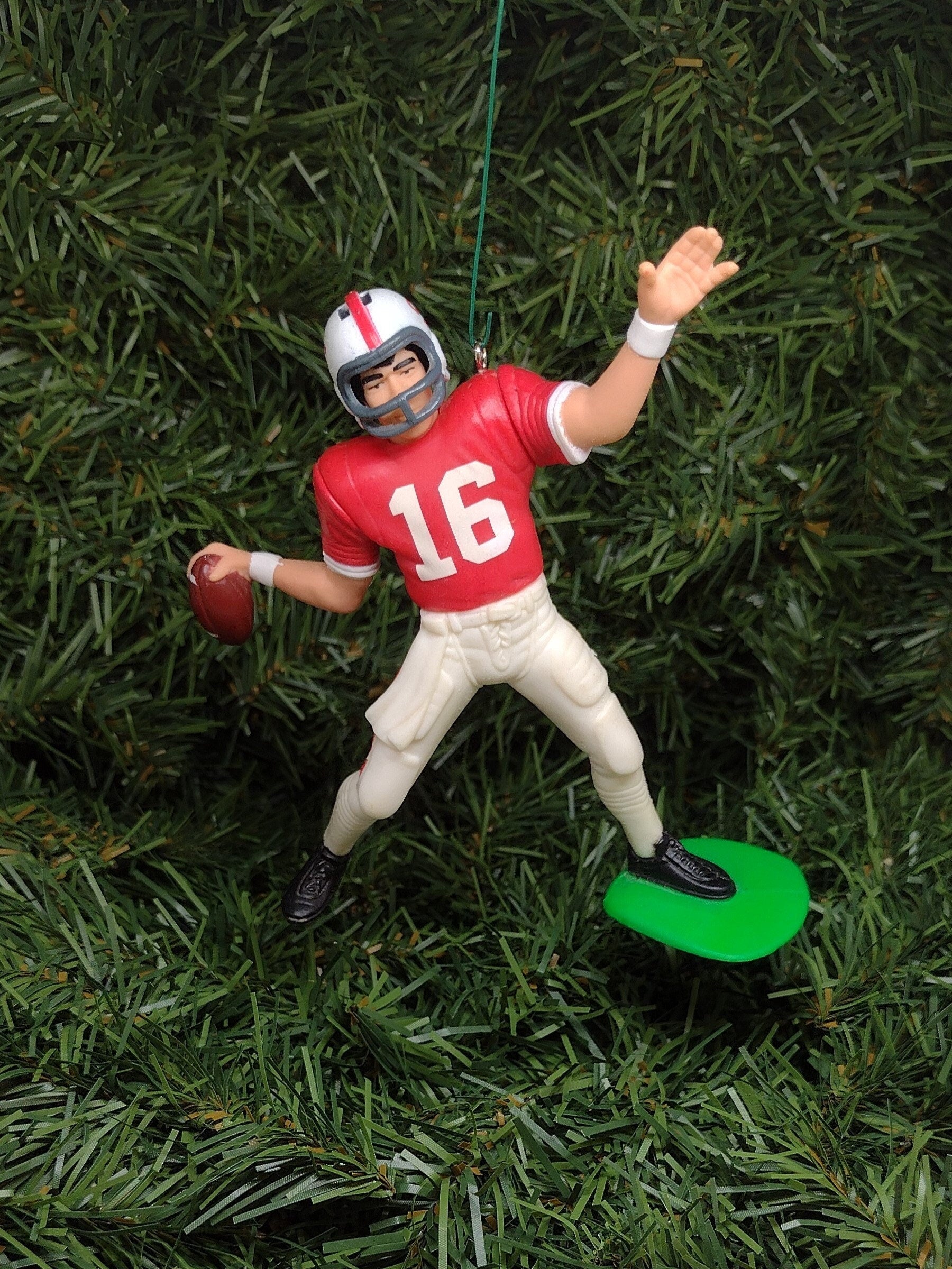 Jim Plunkett STANFORD CARDINAL ornament Christmas tree decoration unique Xmas gift idea ncaa football heisman trophy winner