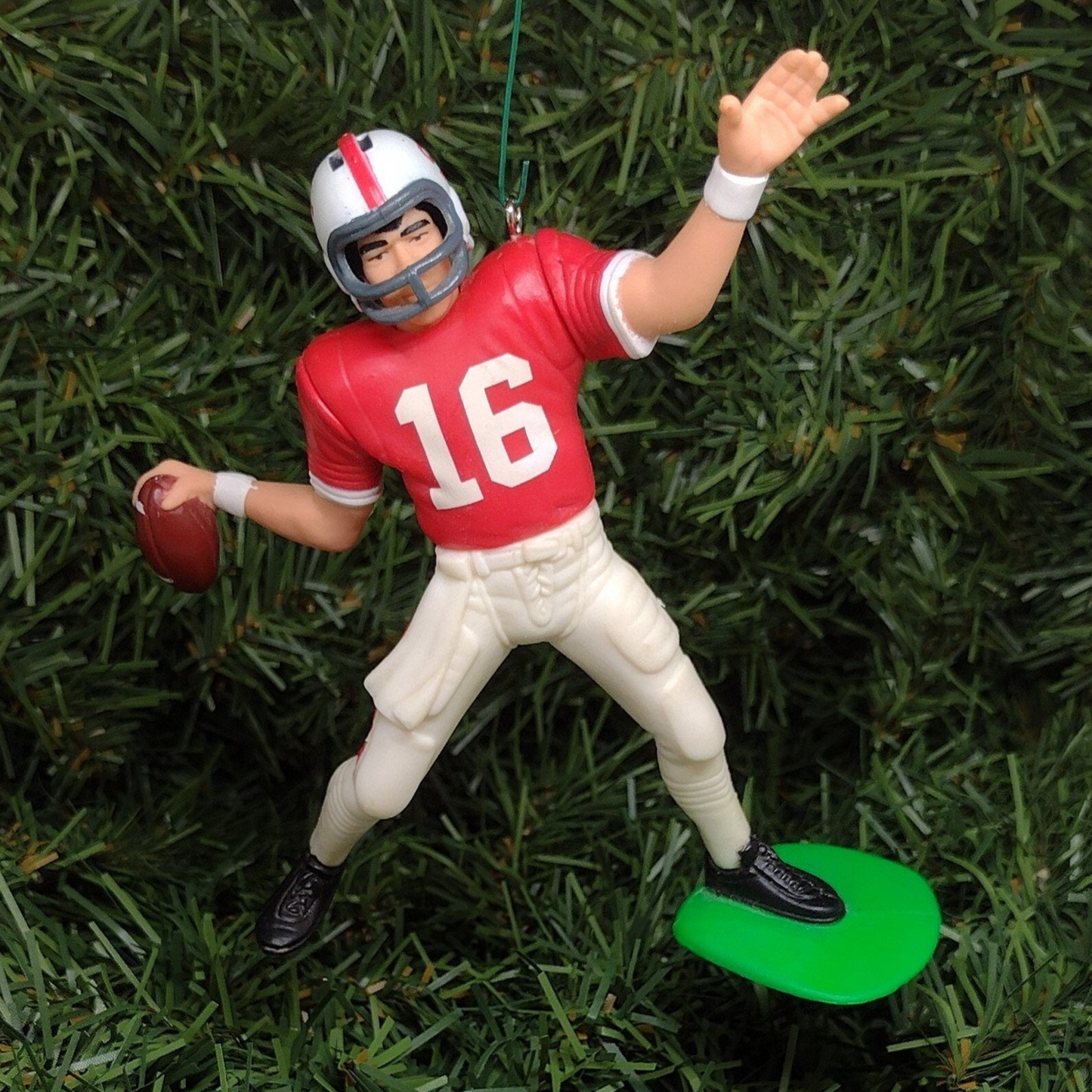 Jim Plunkett STANFORD CARDINAL ornament Christmas tree decoration unique Xmas gift idea ncaa football heisman trophy winner