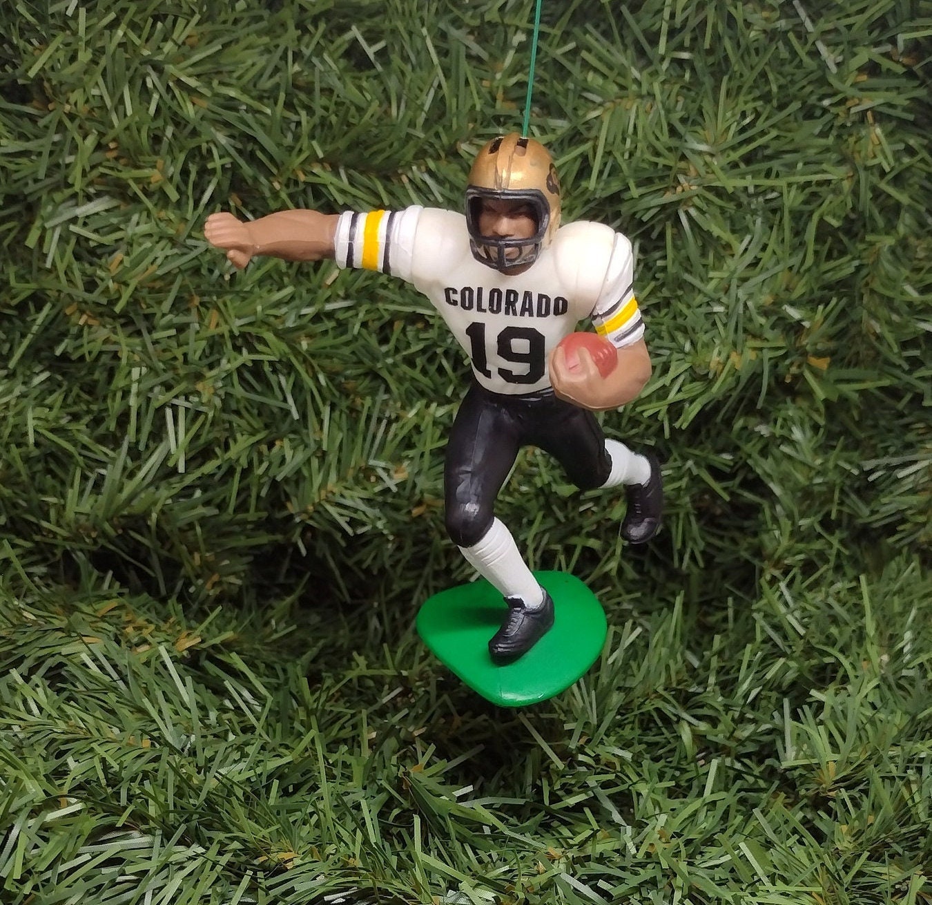 Rashaan Salaam COLORADO BUFFALOES Ornament Christmas gift idea NCAA football figure heisman trophy winner