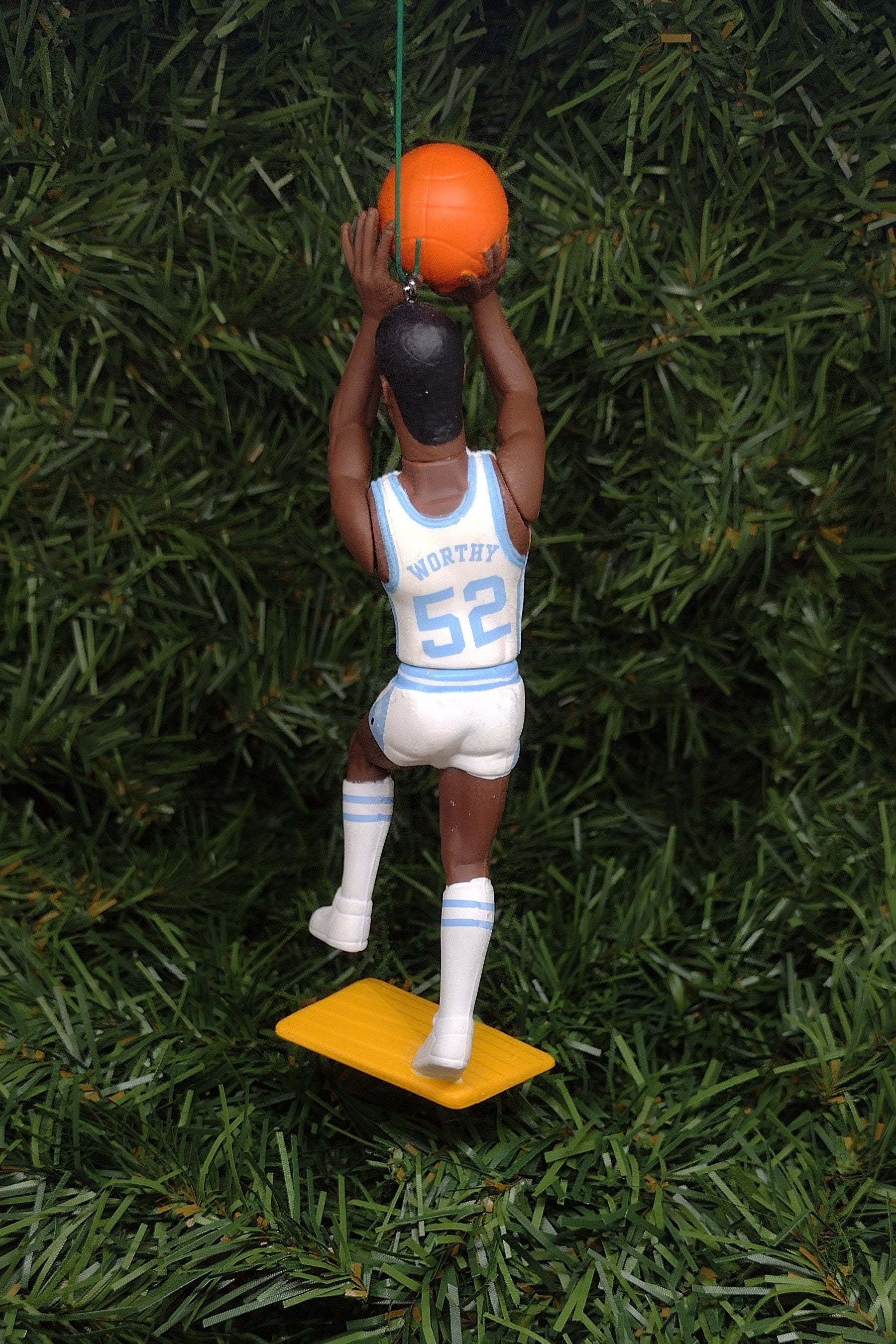 UNC TARHEELS ornament James Worthy Christmas tree decoration tar heels unique Xmas gift idea North Carolina