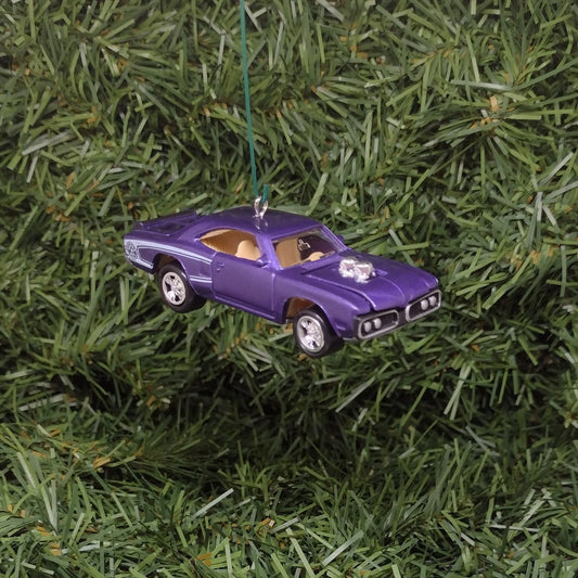 Dodge Super Bee Ornament 1970 Mopar Christmas Tree Decoration Unique Gift Idea Purple