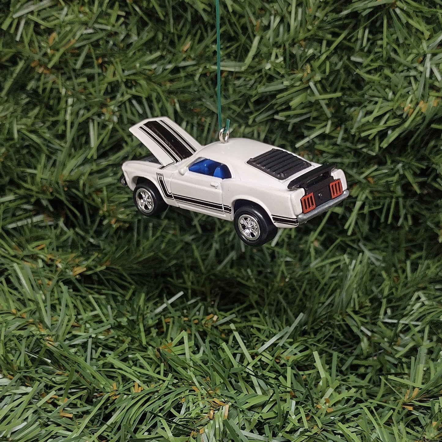 Ford Mustang Ornament 1970 Boss 302 Christmas Tree Decoration White