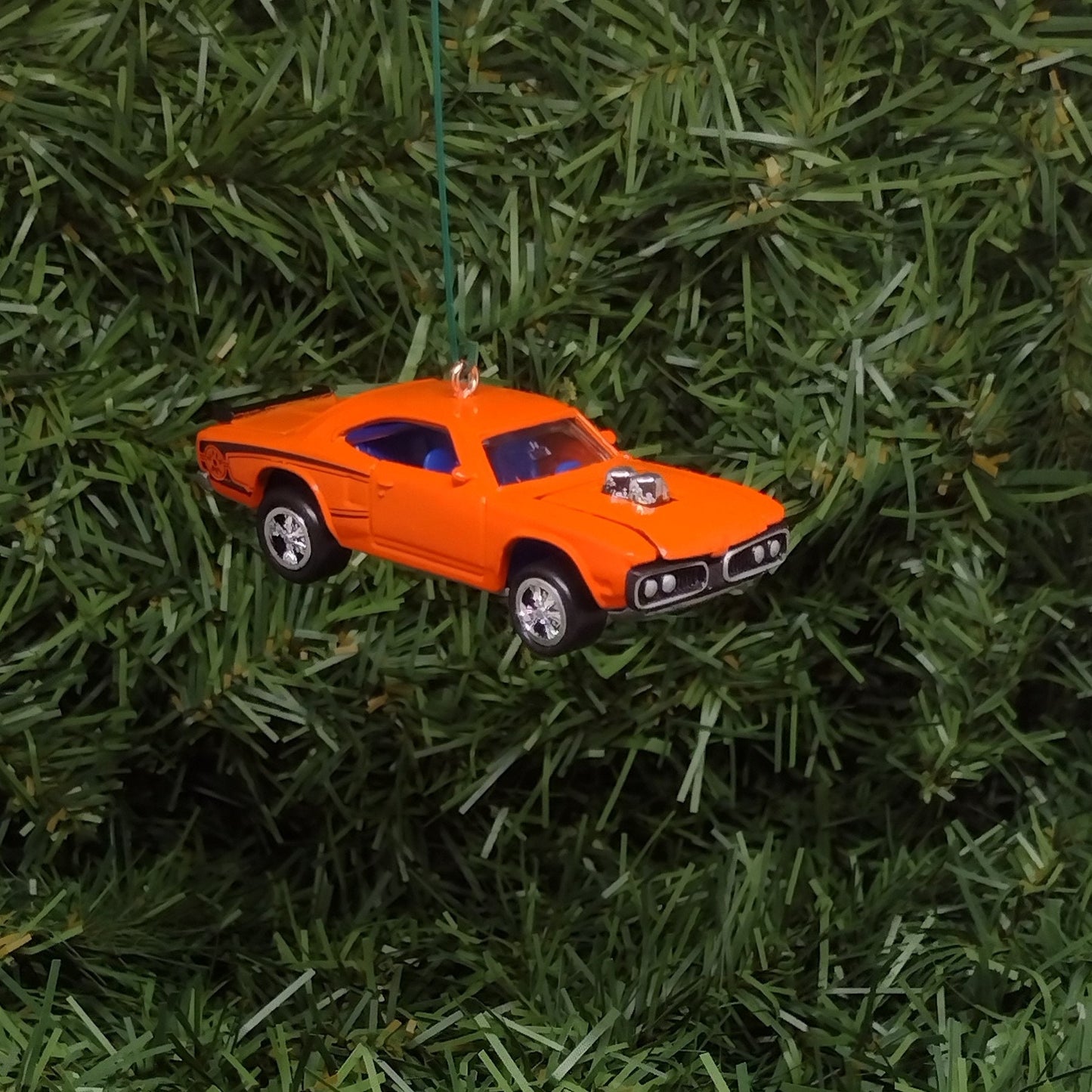 Dodge Super Bee Ornament 1970 Mopar Christmas Tree Decoration Unique Gift Idea Orange Hood Opens