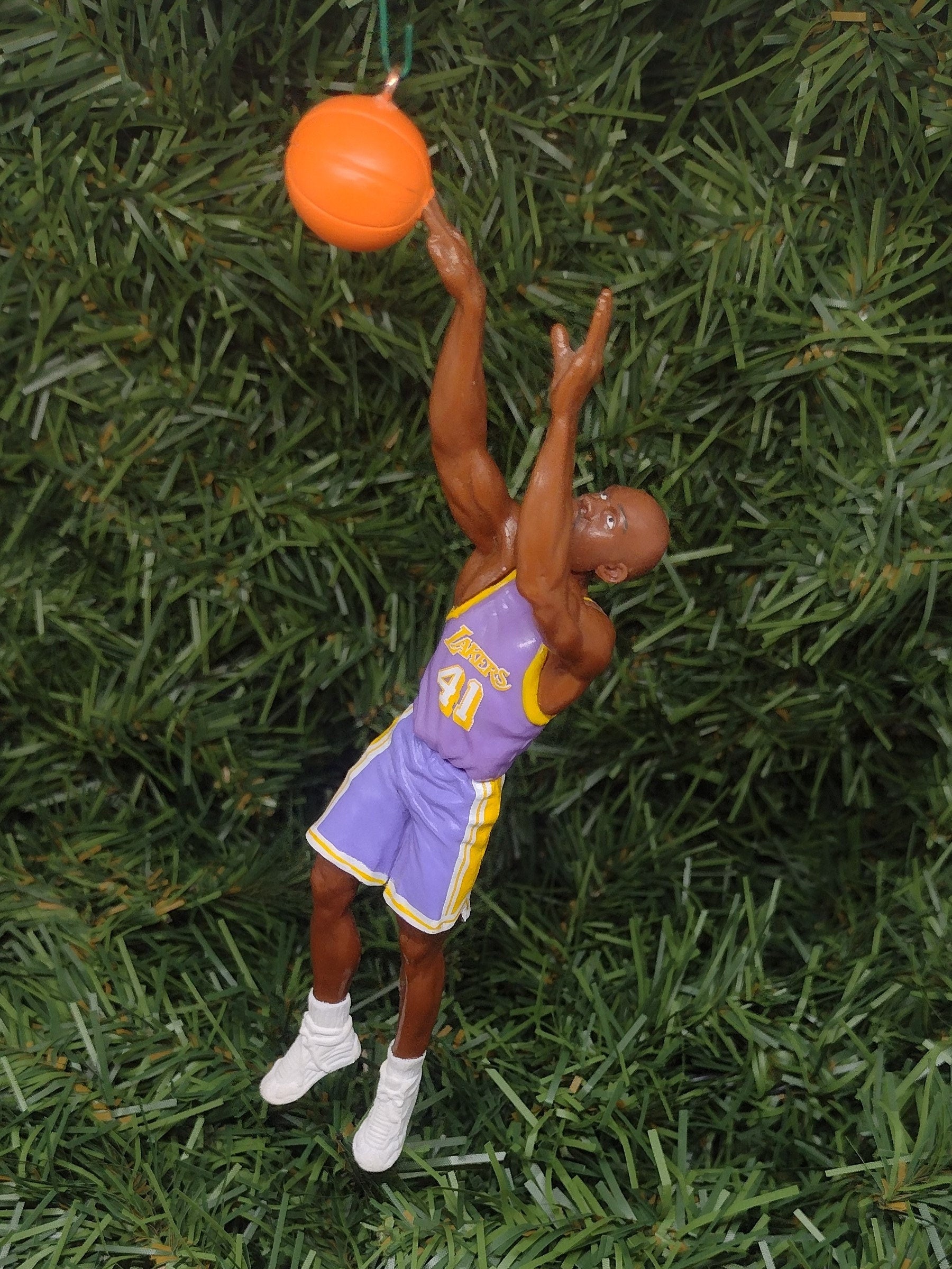 LOS ANGELES LAKERS ornaments James Worthy/Vlade Divac/Nick Van Exel/Glen Rice Christmas tree decoration nba basketball unique Xmas gift idea