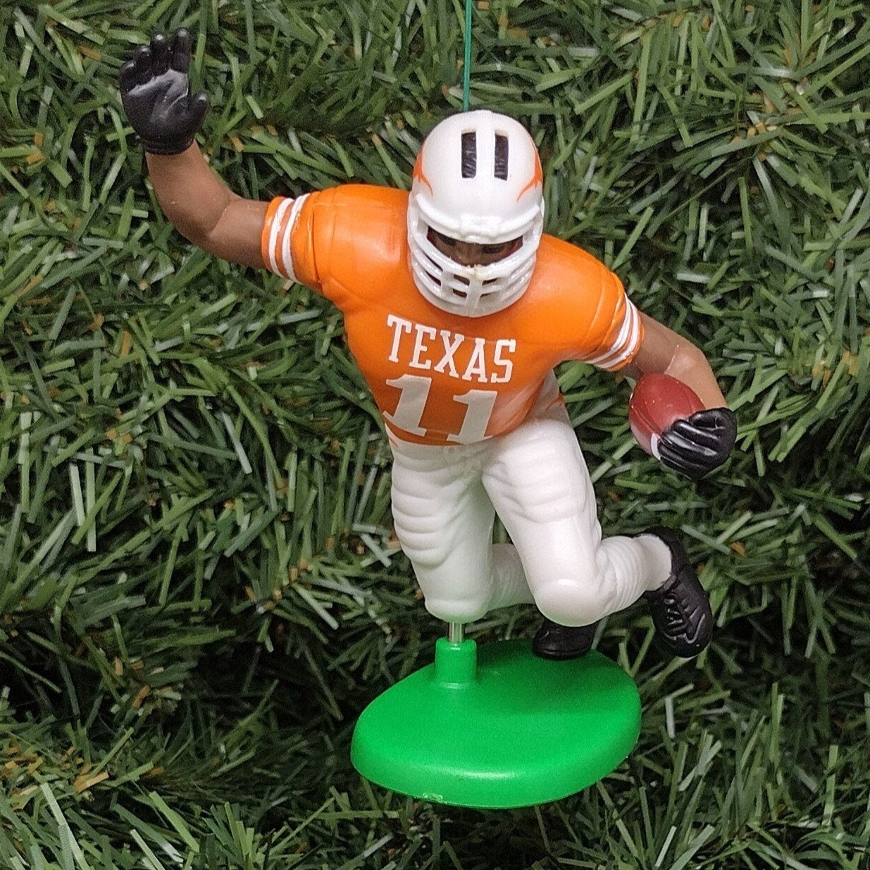 TEXAS LONGHORNS ornament Ricky Williams Christmas Tree Decoration NCAA football figure unique gift idea