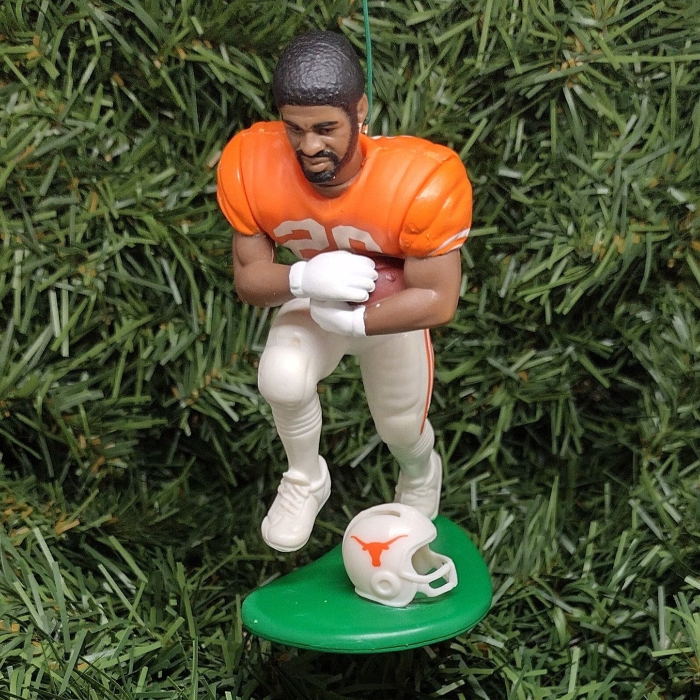 TEXAS LONGHORNS ornament Earl Campbell Christmas Tree Decoration NCAA football figure unique gift idea