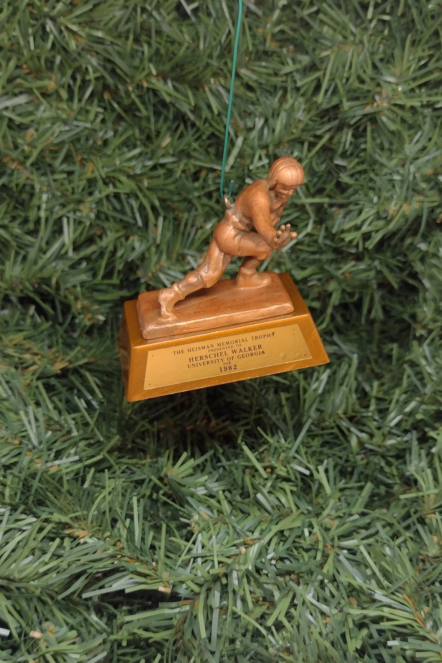 Herschel Walker GEORGIA BULLDOGS ornament mini Heisman Trophy Christmas gift idea xmas tree ncaa football