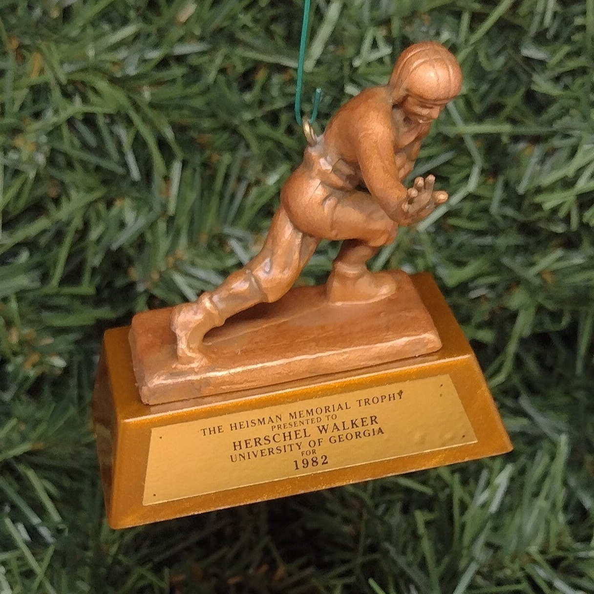 Herschel Walker GEORGIA BULLDOGS Ornament mini Heisman Trophy Christmas Gift NCAA Football