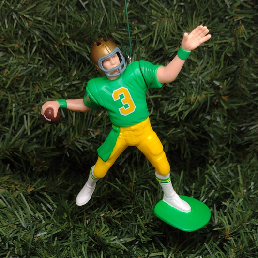Joe Montana NOTRE DAME Ornament Christmas Gift Fighting Irish NCAA Football figure