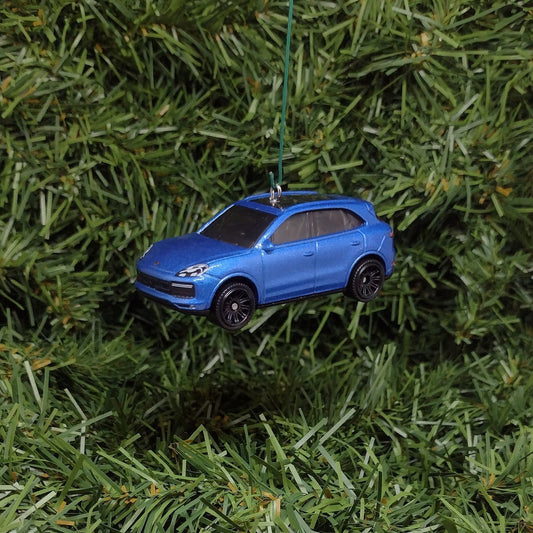 Porsche Cayenne Ornament Christmas Tree Decoration Unique Gift Idea Blue