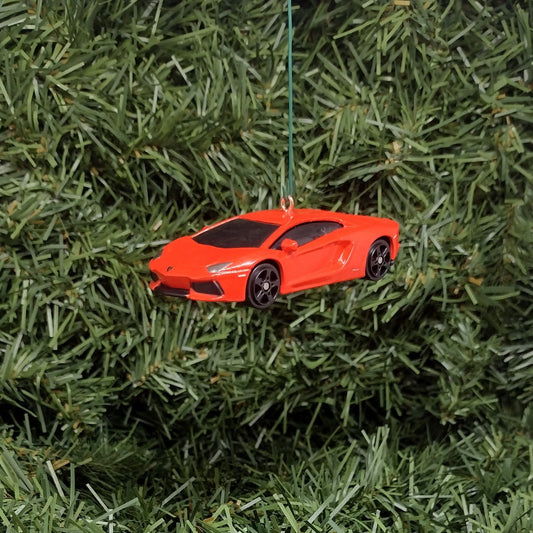 LAMBORGHINI Ornament Aventador LP 700-4 Christmas Tree Decoration Unique Gift Idea Lambo Orange