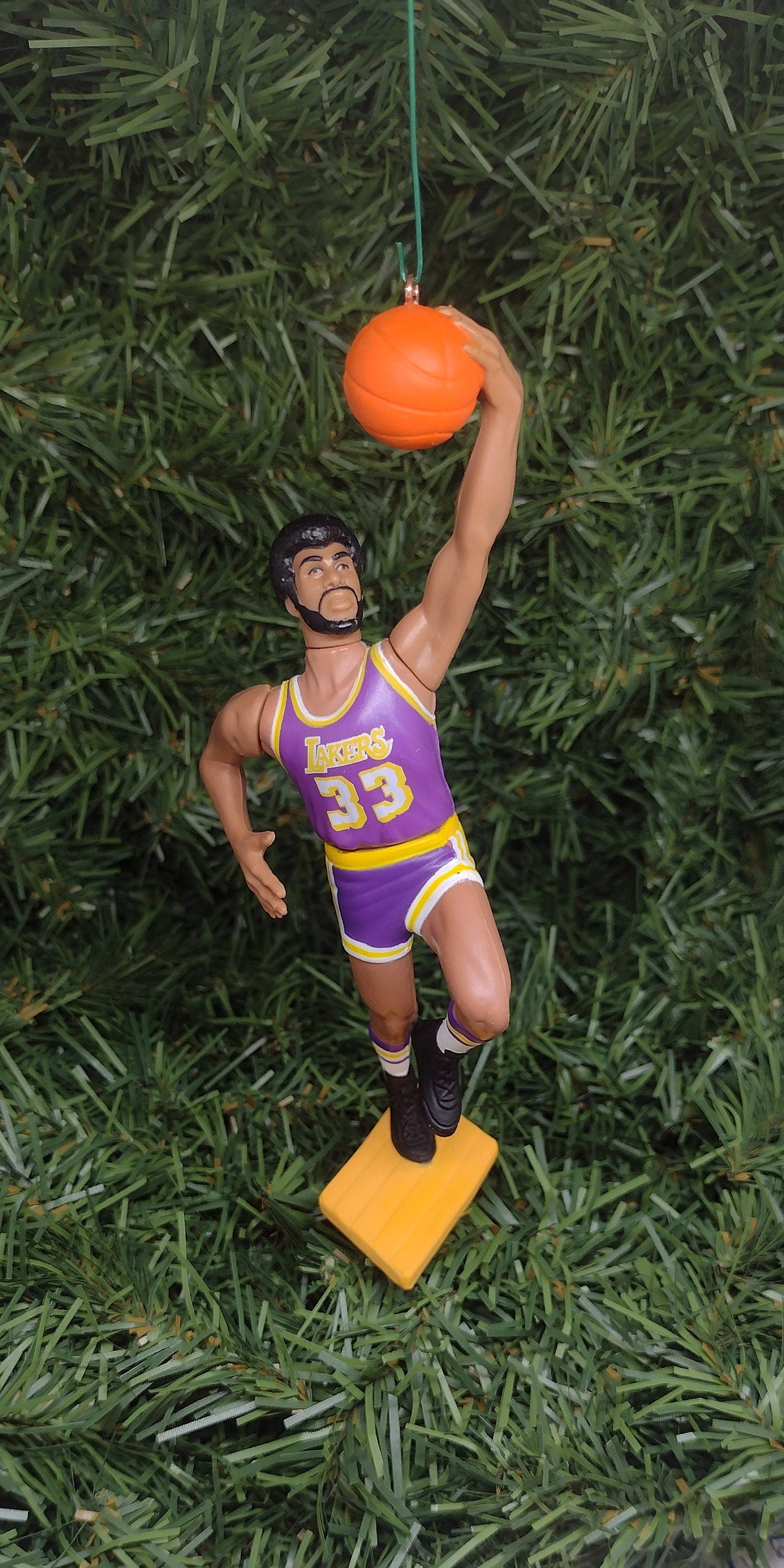 Kareem Abdul Jabbar LOS ANGELES LAKERS Ornament Christmas tree decoration nba basketball figure unique Xmas gift idea