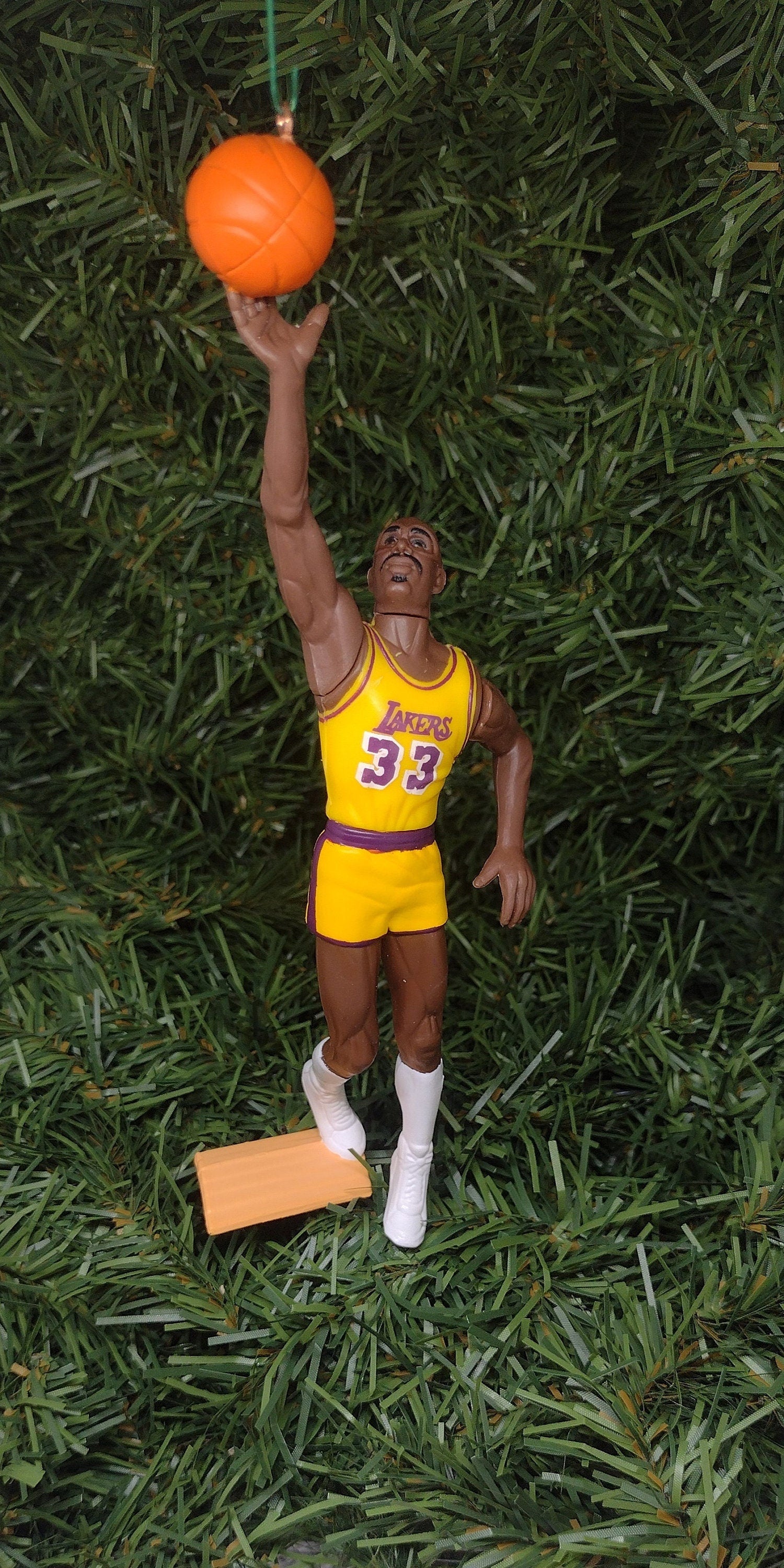 Kareem Abdul Jabbar LOS ANGELES LAKERS Ornament Christmas tree decoration nba basketball figure unique Xmas gift idea