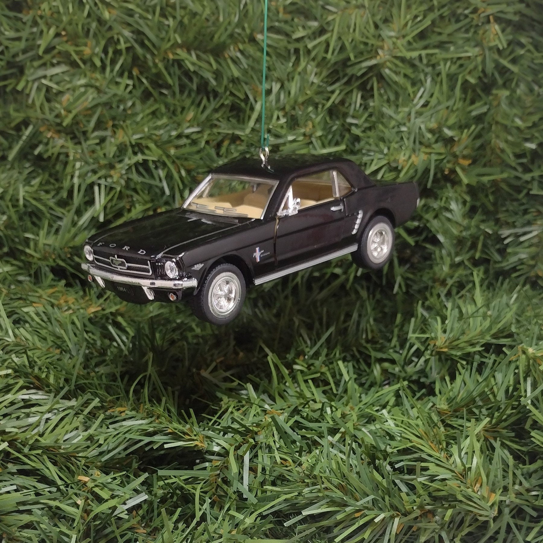 FORD MUSTANG Ornament 1964.5/Early 1965 Christmas tree decoration unique gift idea 5 inch Black