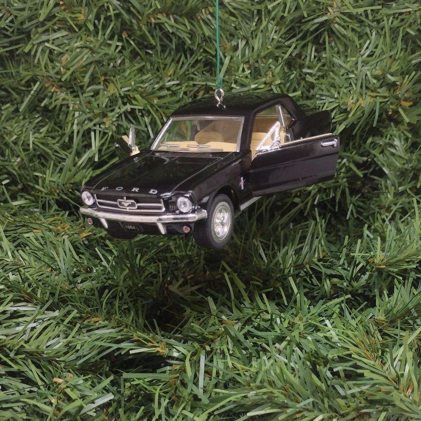 FORD MUSTANG Ornament 1964.5/Early 1965 Christmas tree decoration unique gift idea 5 inch Black