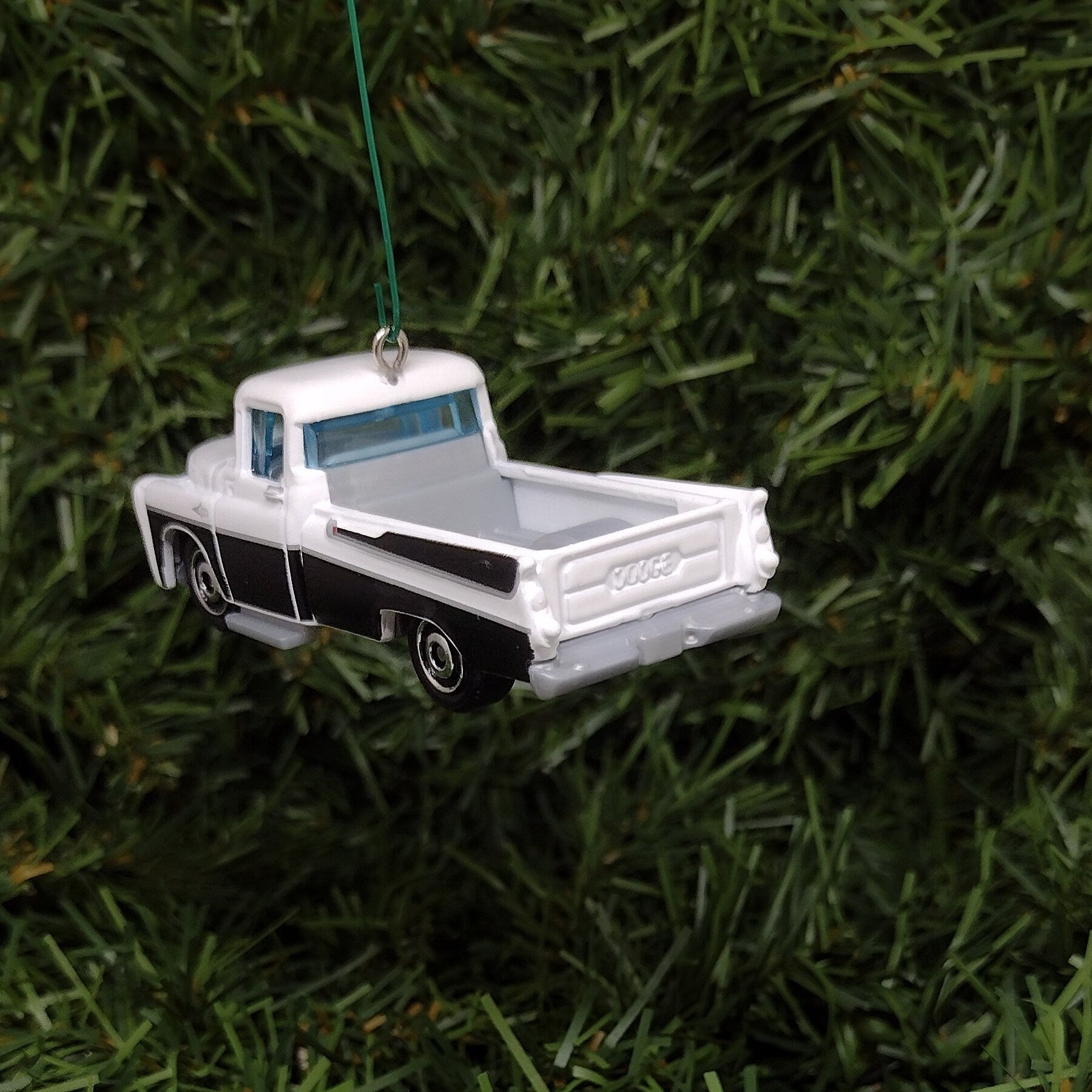 1957 DODGE SWEPTSIDE Ornament Christmas Gift Idea Unique Xmas Tree Decoration 1958 D100 Pickup Truck Black