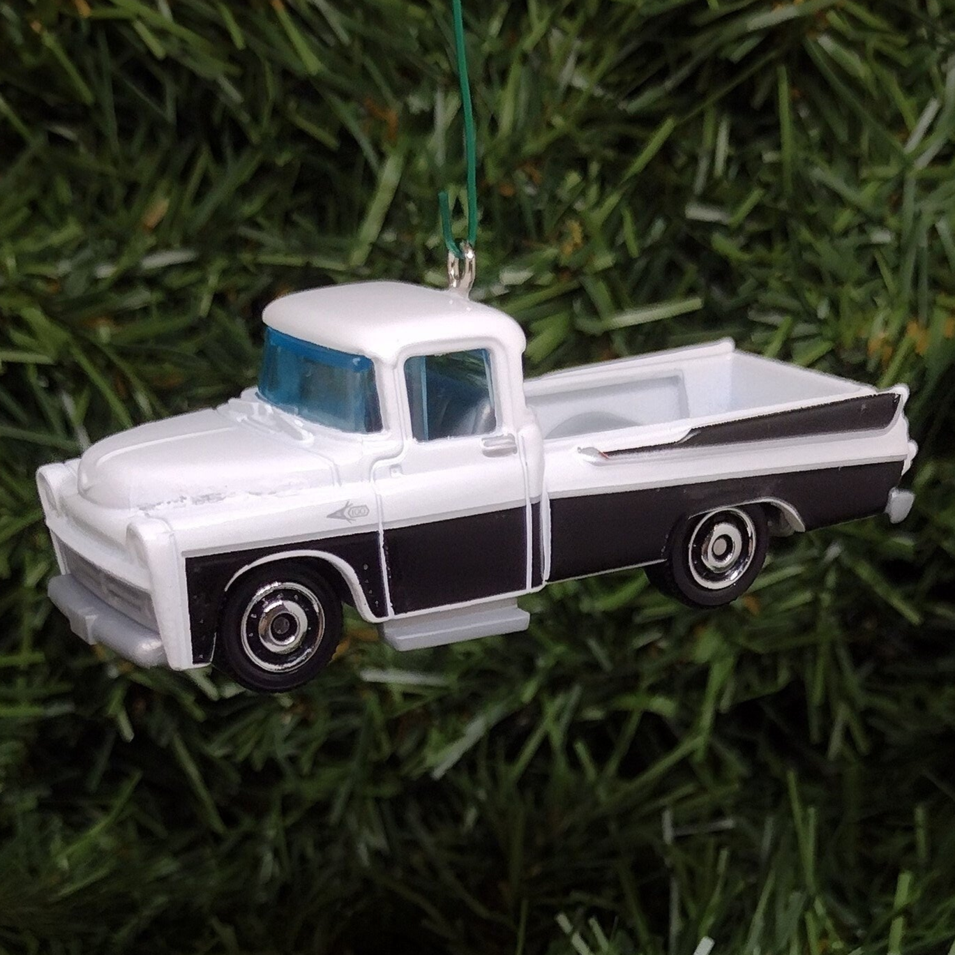 1957 DODGE SWEPTSIDE Ornament Christmas Gift Idea Unique Xmas Tree Decoration 1958 D100 Pickup Truck Black