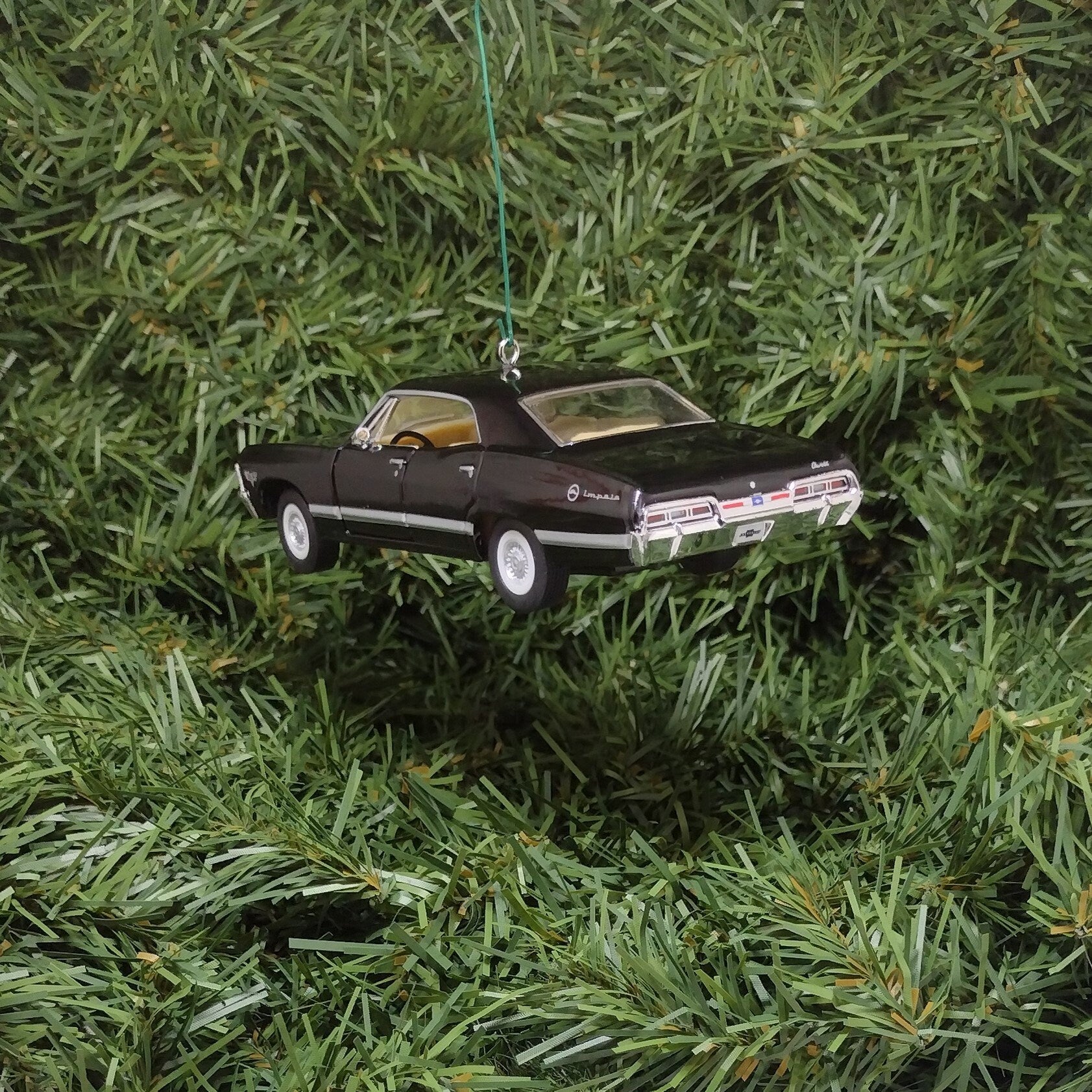 Chevy Impala Ornament Christmas Tree Decoration Fun Xmas Gift Idea 5 inches long 4 door 1967 Chevrolet Balck