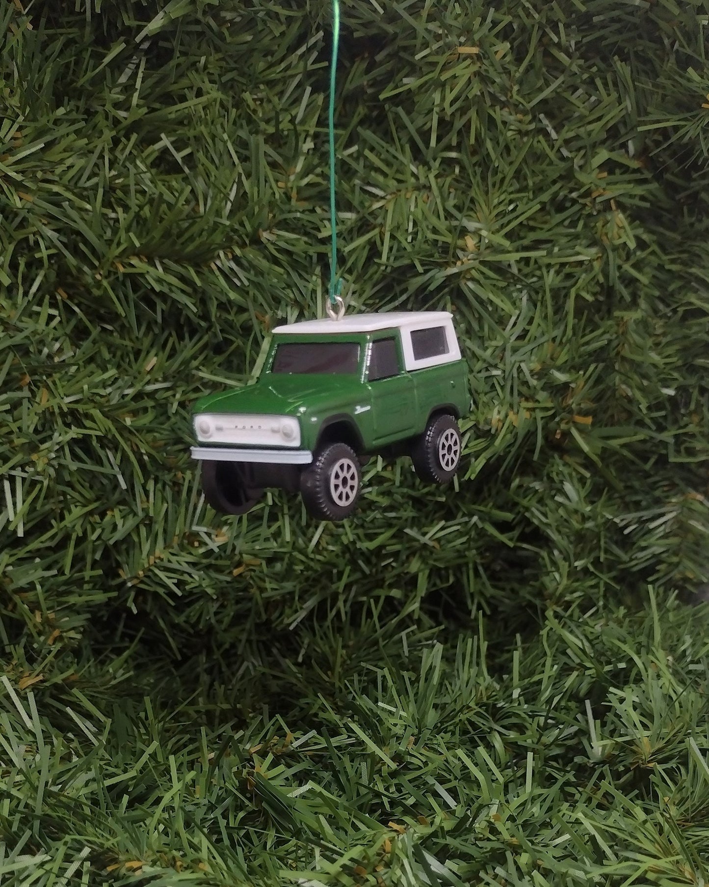 1966 Ford Bronco Christmas ornament fun gift idea for car enthusiast /man cave unique xmas tree green