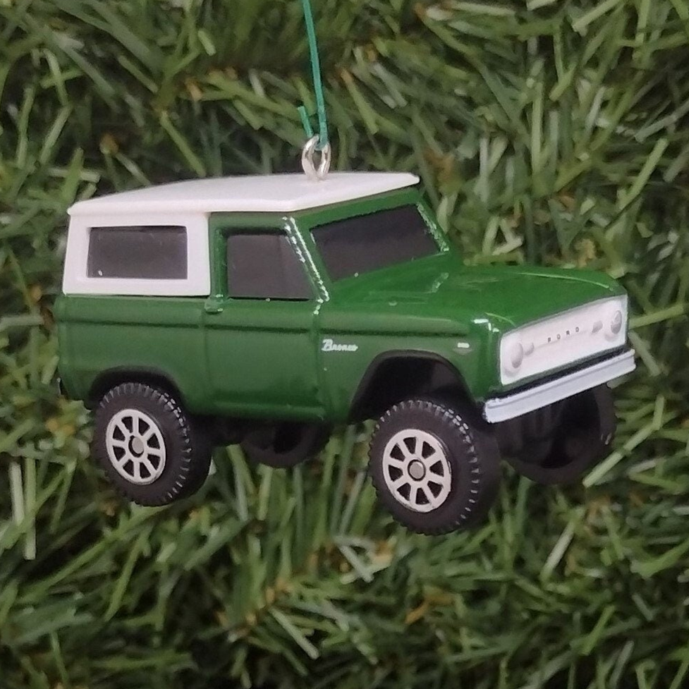 1966 Ford Bronco Christmas ornament fun gift idea for car enthusiast /man cave unique xmas tree green