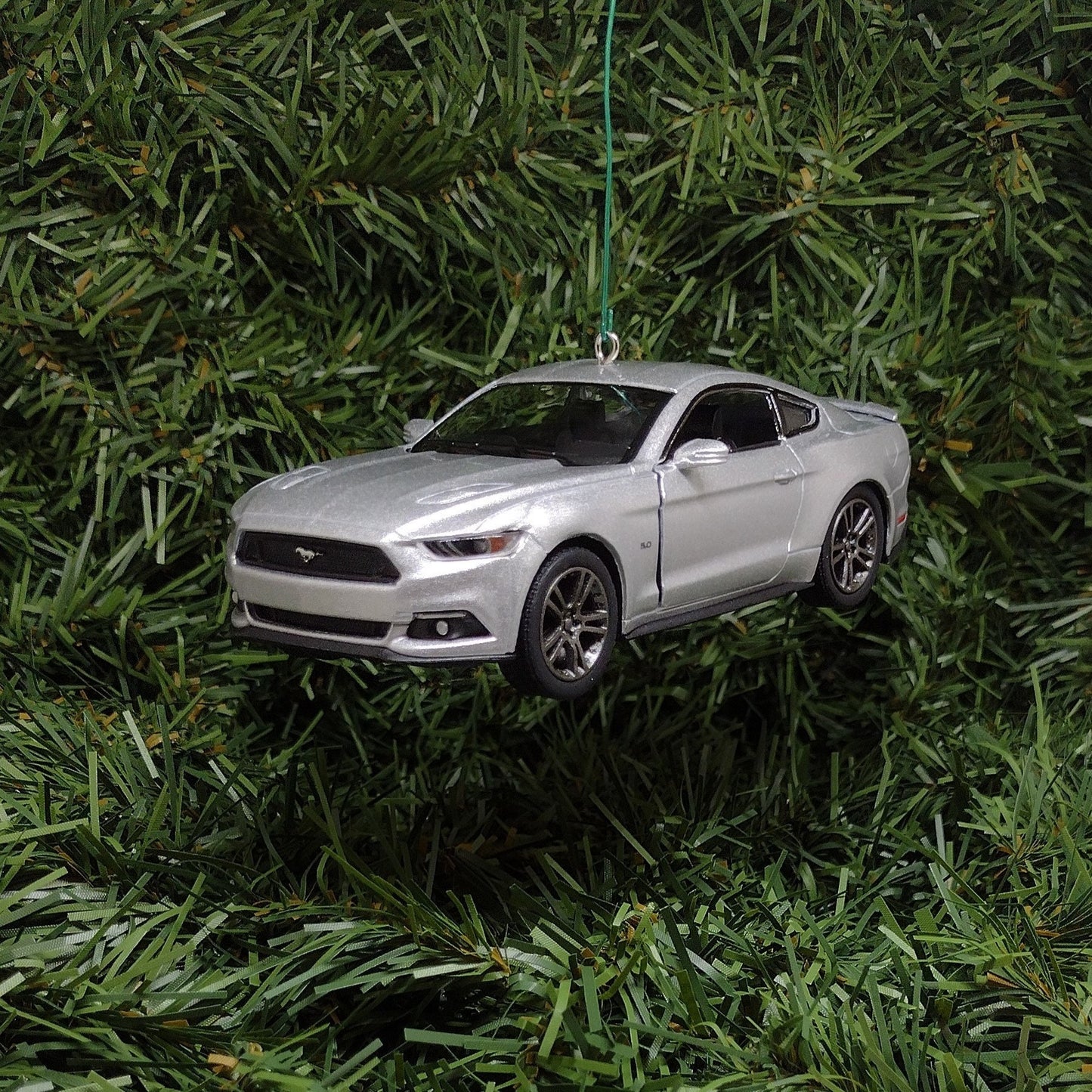 FORD MUSTANG GT 2015 Ornament Christmas tree decoration unique gift idea 5 inch Silver 2014 2016 2017