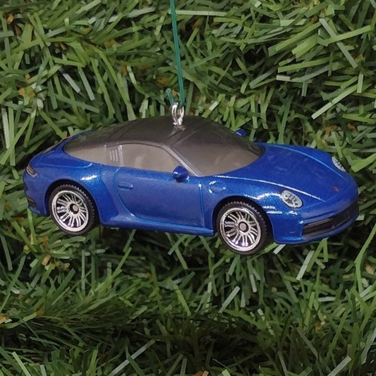 Porsche 911 Targa Ornament Christmas Tree Decoration Unique Gift Idea Blue