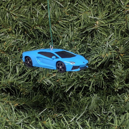 LAMBORGHINI Ornament Aventador LP 700-4 Christmas Tree Decoration Unique Gift Idea Lambo Blue