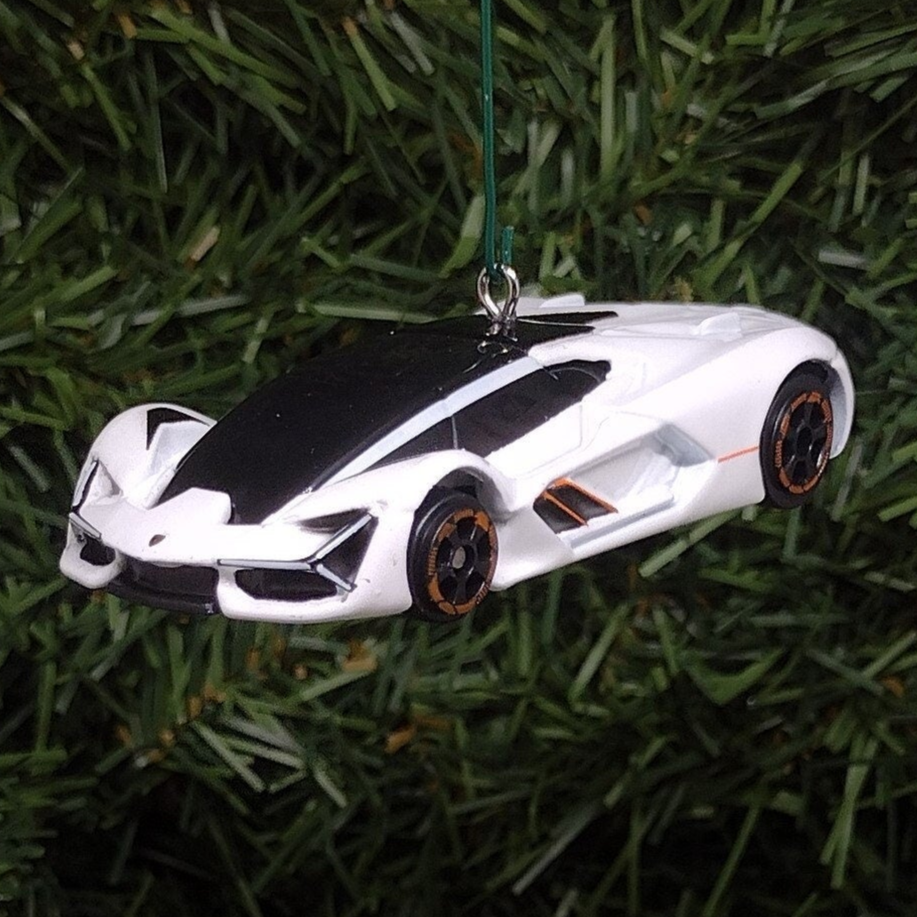 Lamborghini Ornament Terzo Millennio Christmas Tree Decoration Unique Gift Idea Lambo Blue White