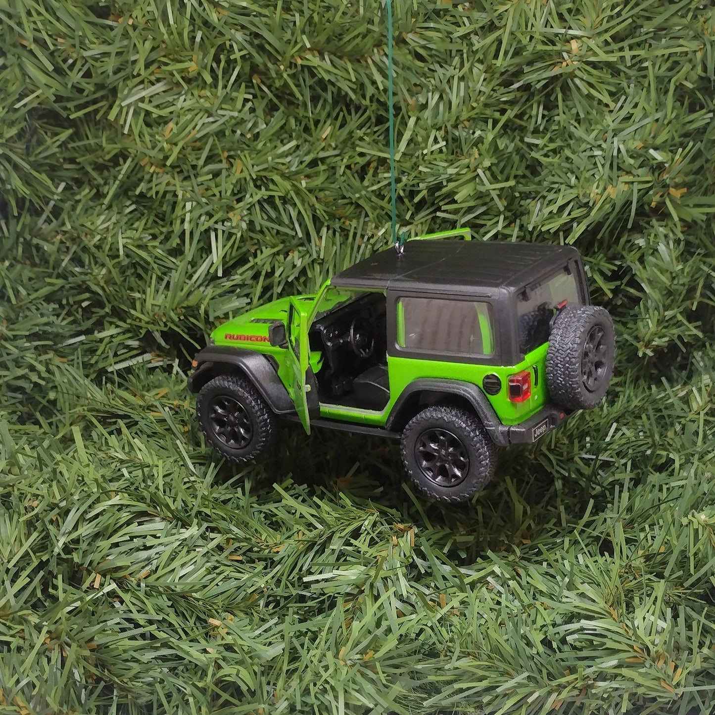 Jeep Wrangler Ornament Christmas Gift Idea Fun Automotive Xmas tree Decoration 5 inches long 2018 green