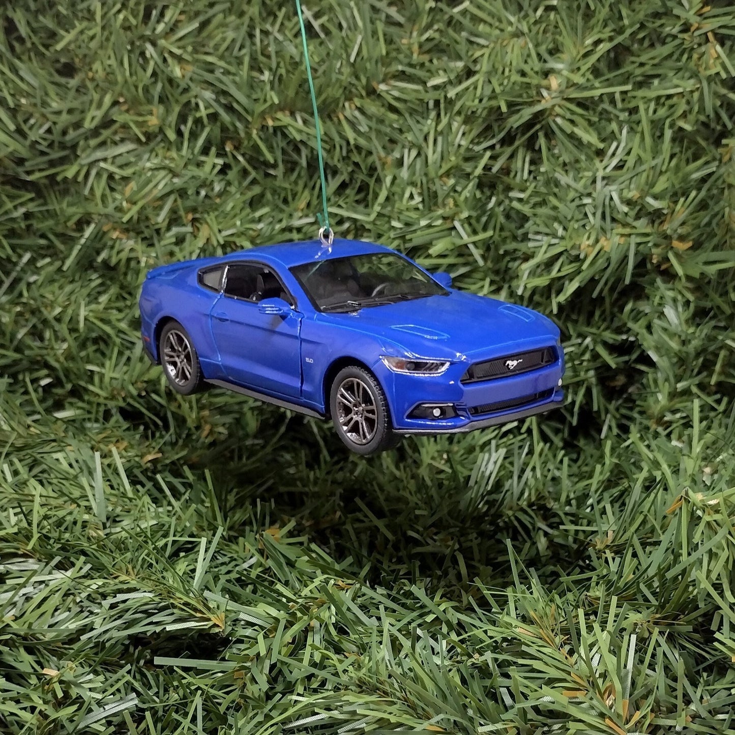 FORD MUSTANG GT 2015 Ornament Christmas tree decoration unique gift idea 5 inch Blue 2014 2016 2017