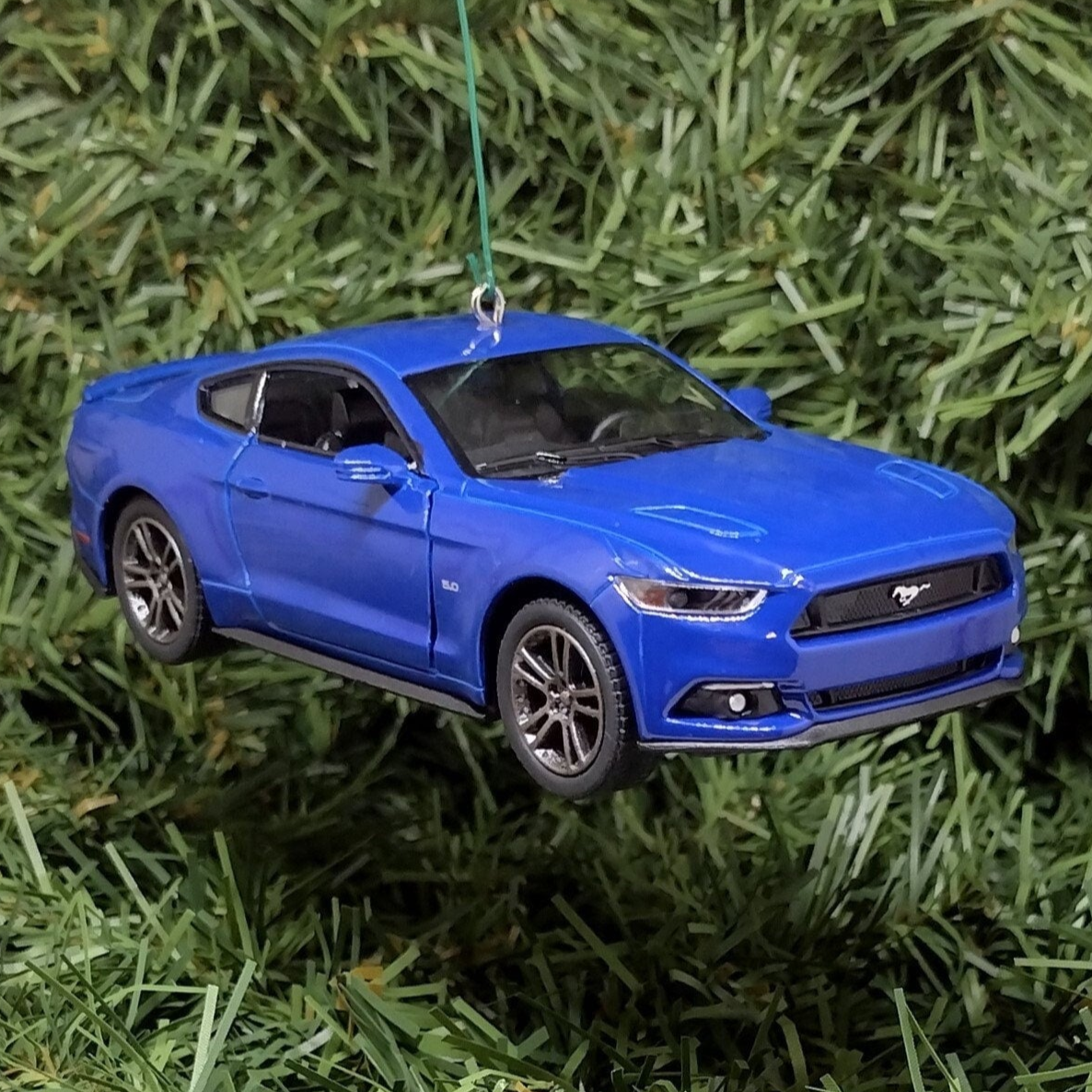 FORD MUSTANG GT 2015 Ornament Christmas tree decoration unique gift idea 5 inch Blue 2014 2016 2017