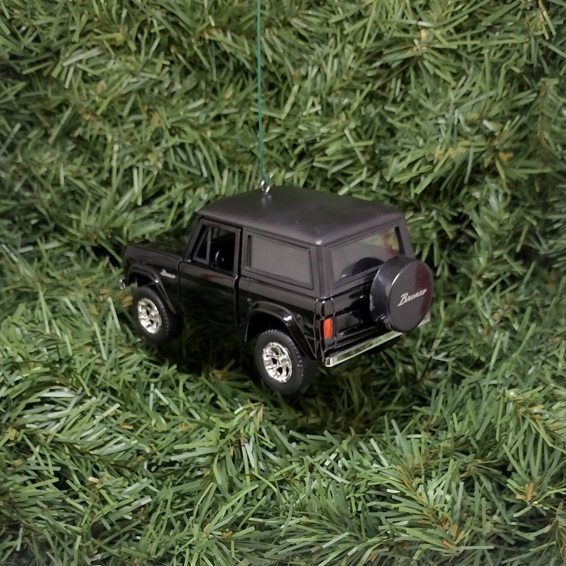 Ford Bronco Ornament 1973 Christmas Tree Decoration Unique Gift Idea 5 Inch Black 4x4 SUV