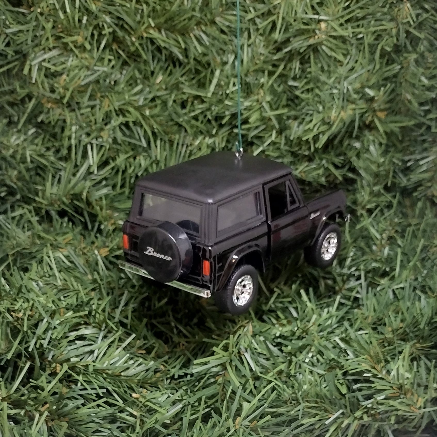 Ford Bronco Ornament 1973 Christmas Tree Decoration Unique Gift Idea 5 Inch Black 4x4 SUV