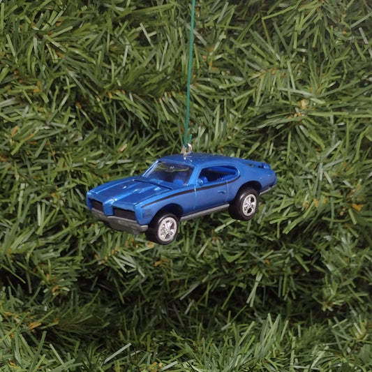 PONTIAC GTO JUDGE 1969 Ornament Christmas Tree Decoration Unique Automotive Xmas Gift Idea Blue