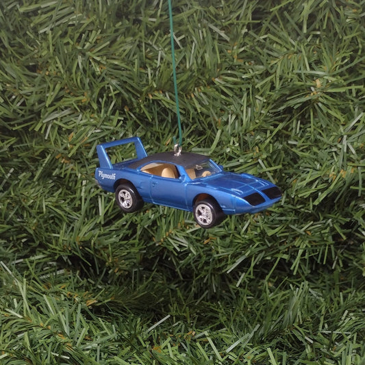 Plymouth Superbird Ornament 1970 Mopar Christmas Tree Decoration Unique Gift Idea Blue