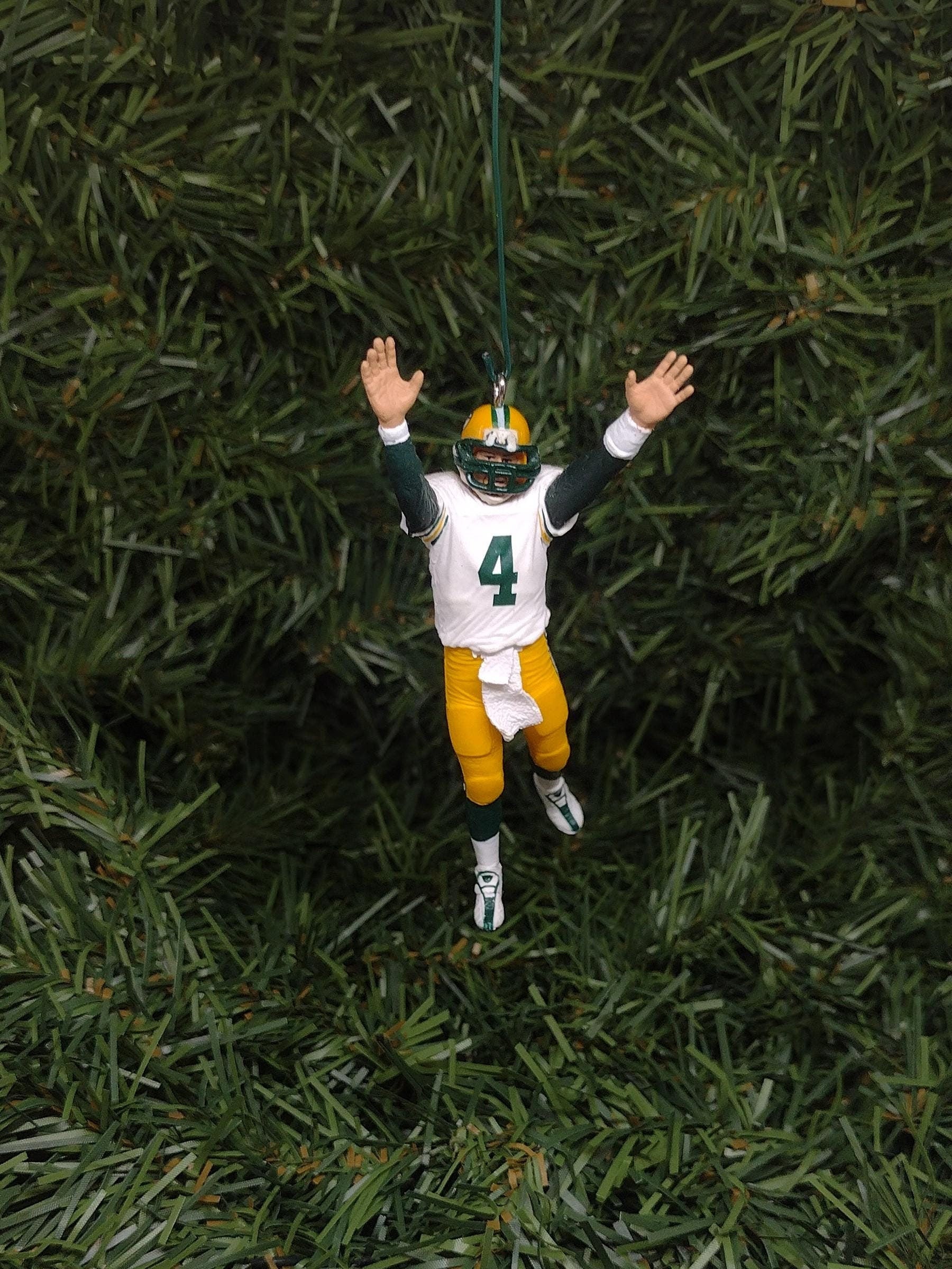 GREEN BAY PACKERS Ornament Christmas Gift Idea Brett Favre Unique Xmas Tree Decoration Nfl football