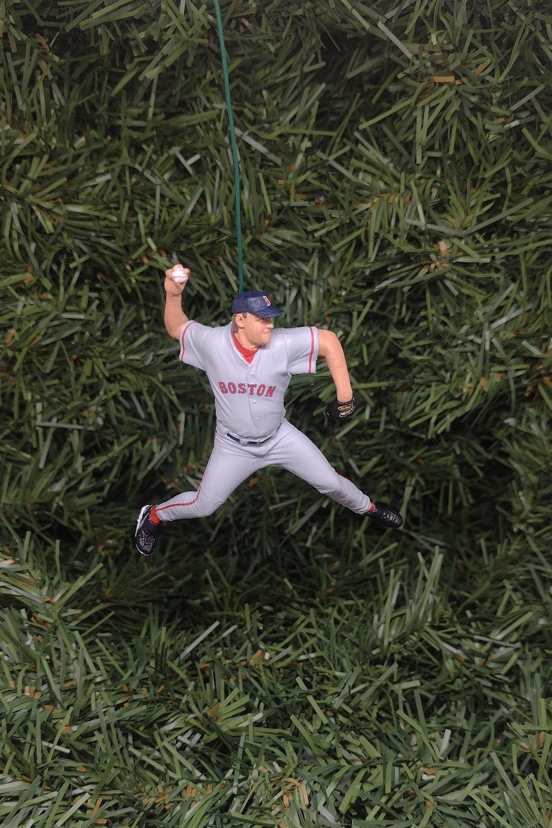 BOSTON RED SOX Ornament Christmas Gift Idea Curt Schilling Unique Xmas Tree Decoration Mlb Baseball figure