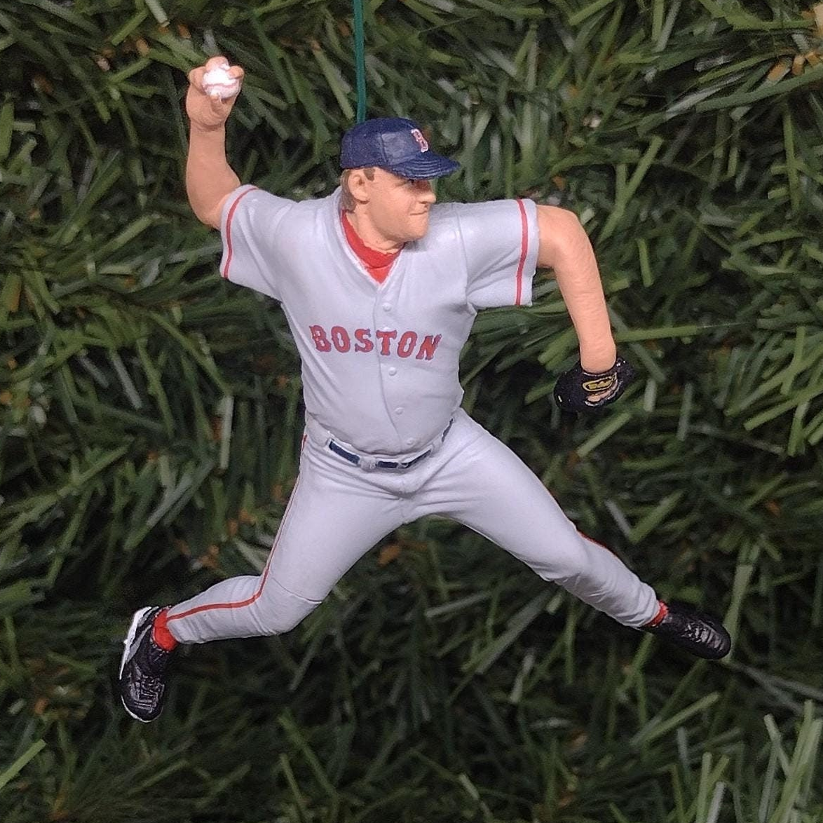 BOSTON RED SOX Ornament Christmas Gift Idea Curt Schilling Unique Xmas Tree Decoration Mlb Baseball figure