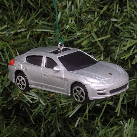 PORSCHE Panamera Turbo Ornament Christmas Tree Decoration Gift Idea 2009-2016 Silver Red