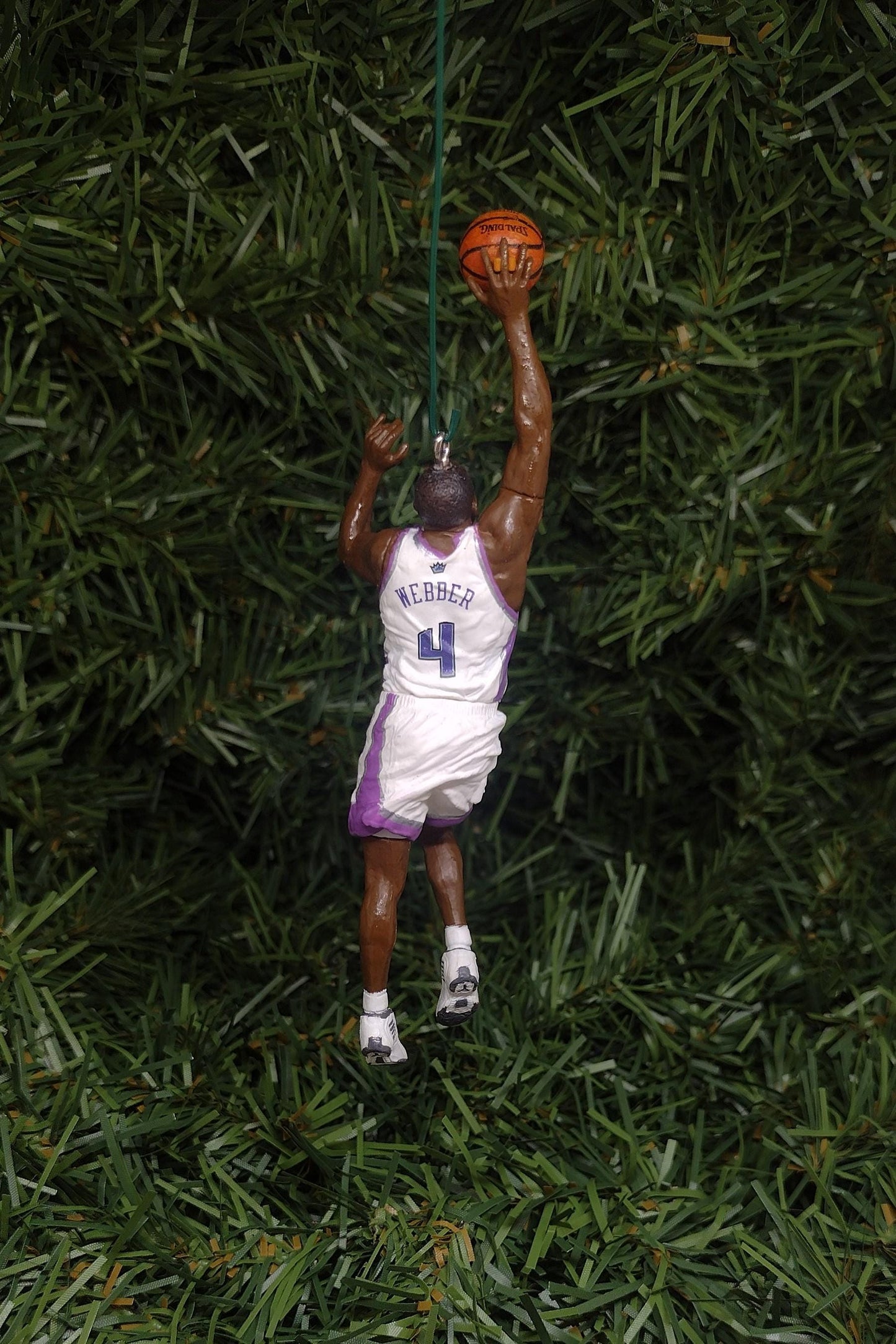 SACRAMENTO KINGS Ornament Chris Webber Christmas Gift Idea Unique Xmas Tree Decoration NBA Basketball Figure