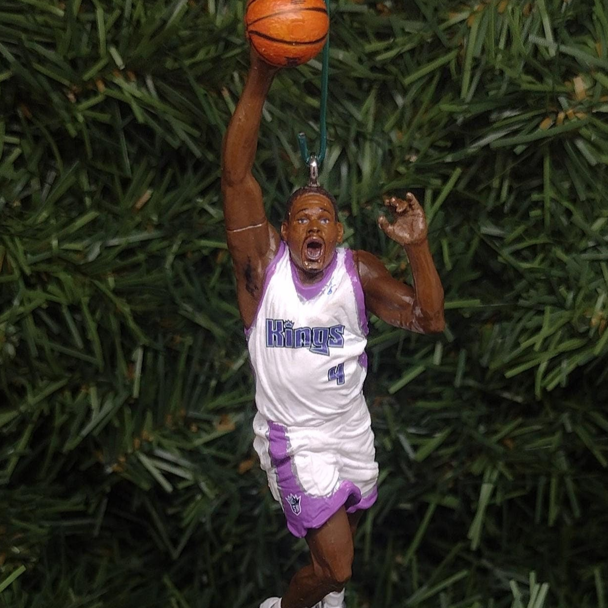 SACRAMENTO KINGS Ornament Chris Webber Christmas Gift Idea Unique Xmas Tree Decoration NBA Basketball Figure