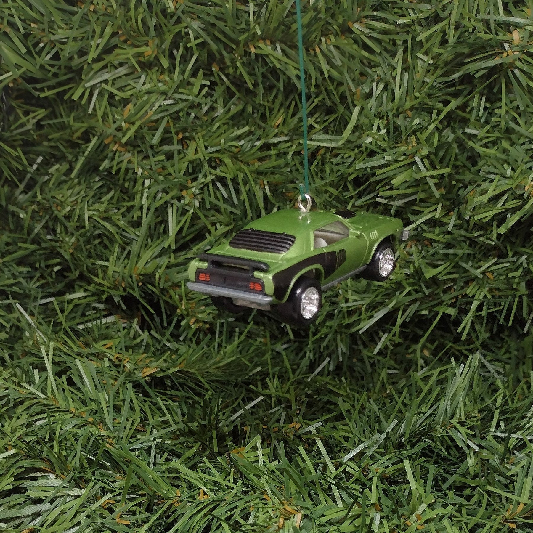 Plymouth Barracuda Ornament 1971 Hemi Cuda Mopar Christmas Tree Decoration Unique Gift Idea Green