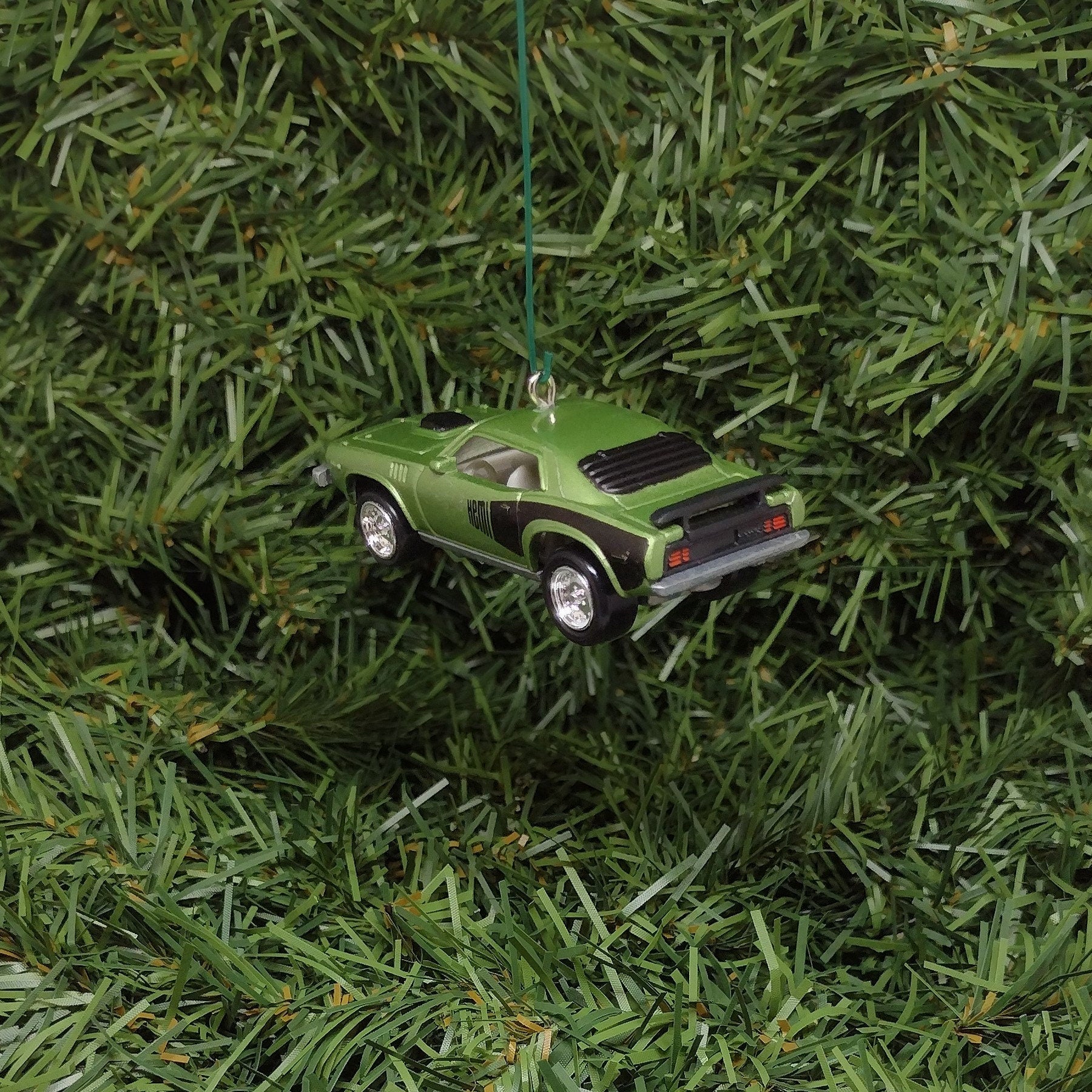 Plymouth Barracuda Ornament 1971 Hemi Cuda Mopar Christmas Tree Decoration Unique Gift Idea Green