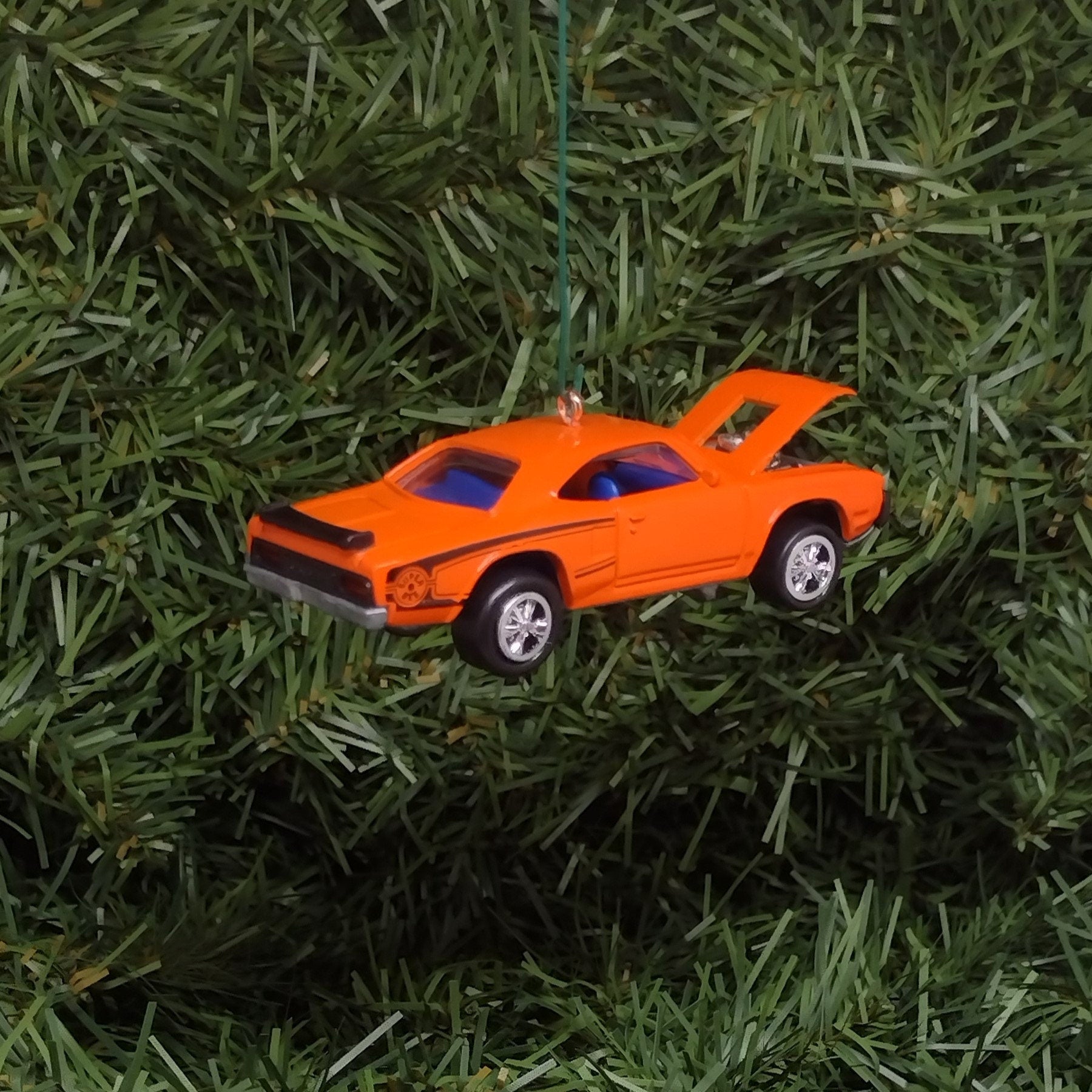 Dodge Super Bee Ornament 1970 Mopar Christmas Tree Decoration Unique Gift Idea Orange Hood Opens