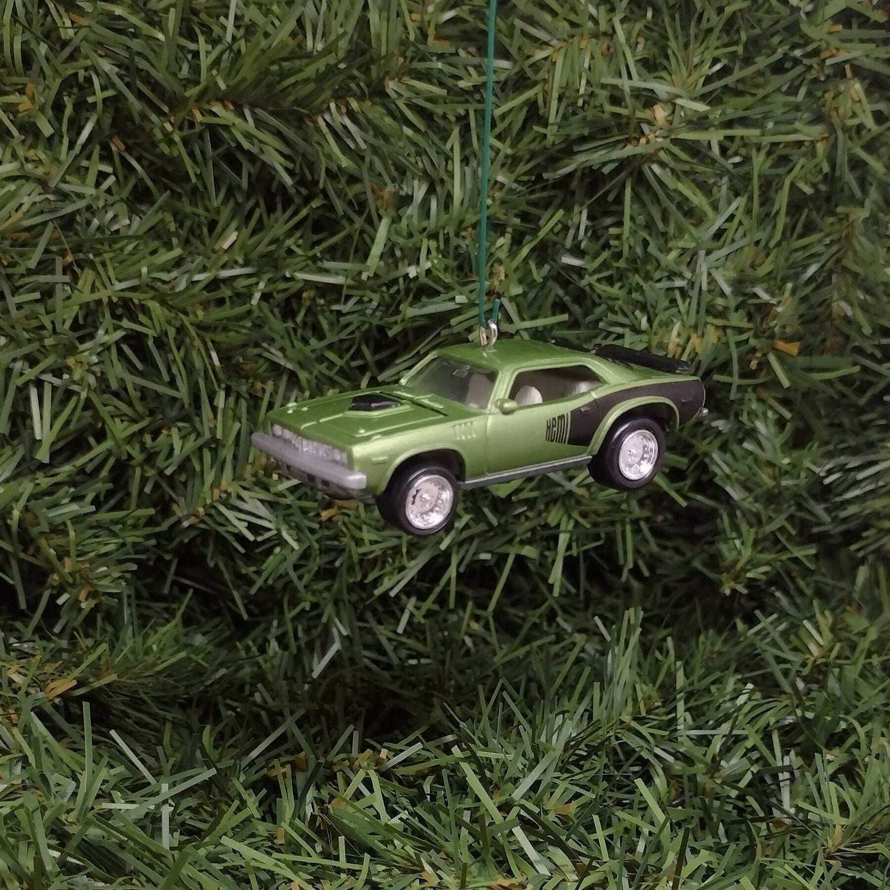 Plymouth Barracuda Ornament 1971 Hemi Cuda Mopar Christmas Tree Decoration Unique Gift Idea Green