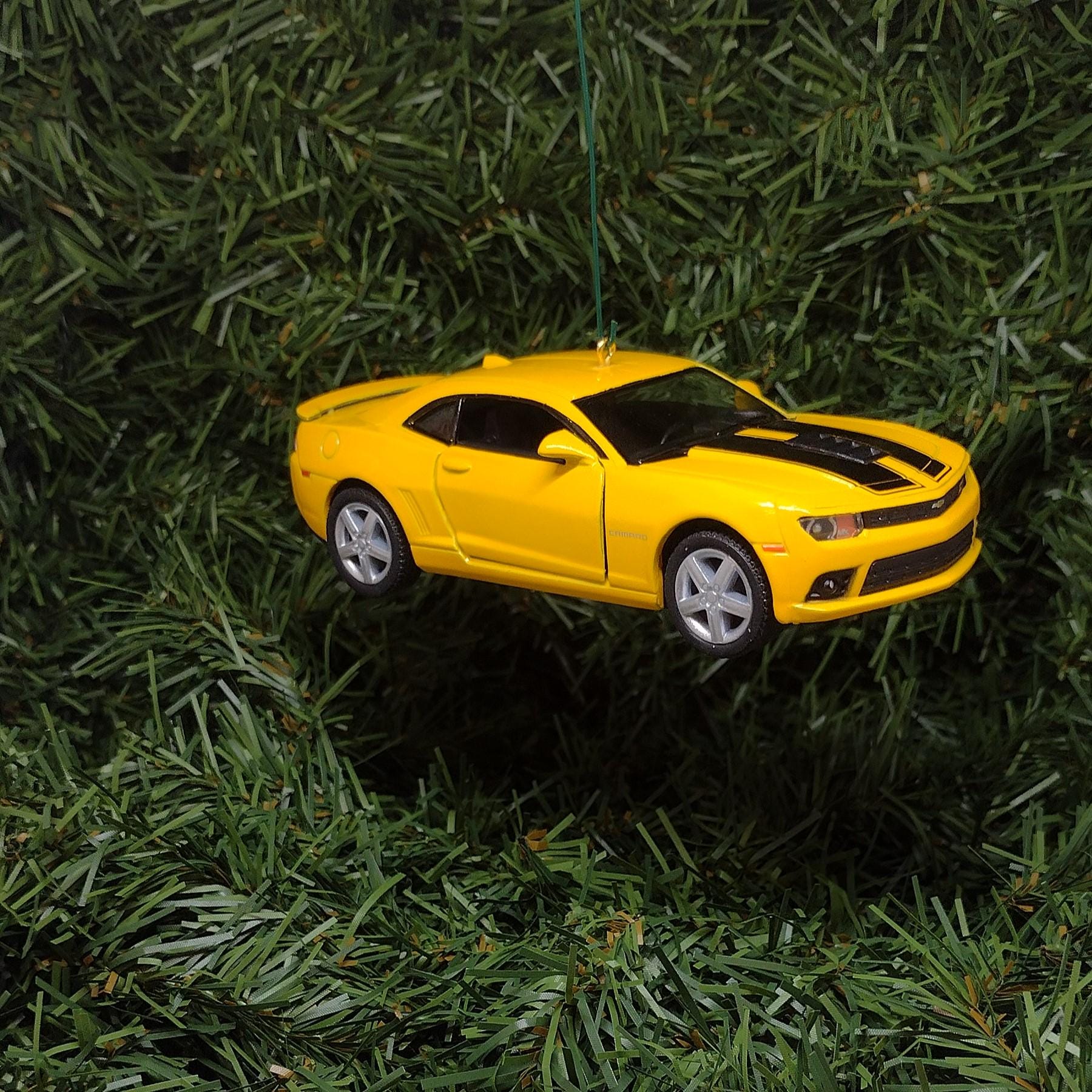 Chevy Camaro Ornament 2014 Christmas Tree Decoration Fun Automotive Xmas Gift Idea 5 inches long Chevrolet Yellow