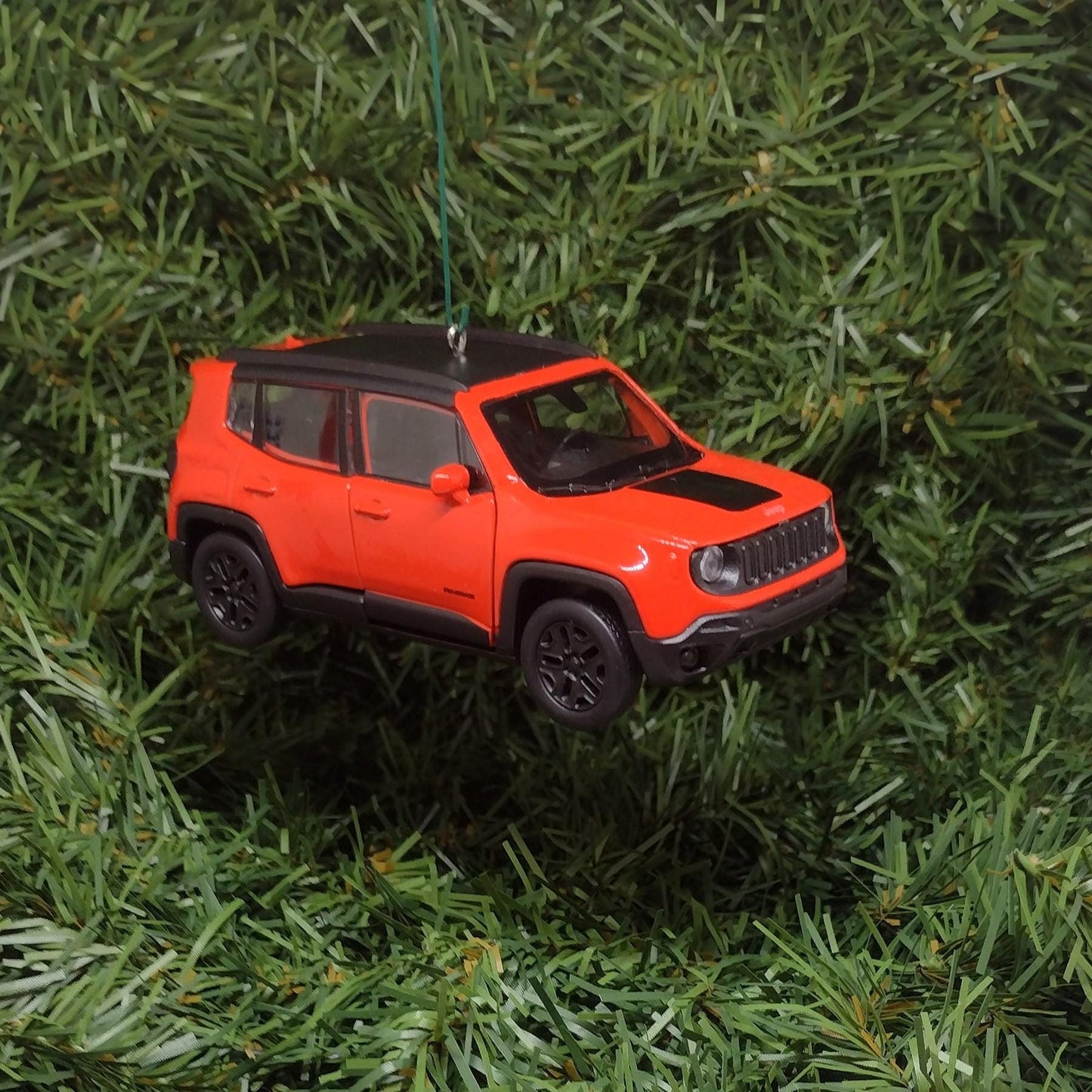 JEEP RENEGADE Ornament Christmas Gift Idea Unique Xmas Tree Decoration 4x4 SUV Orange 5 Inch