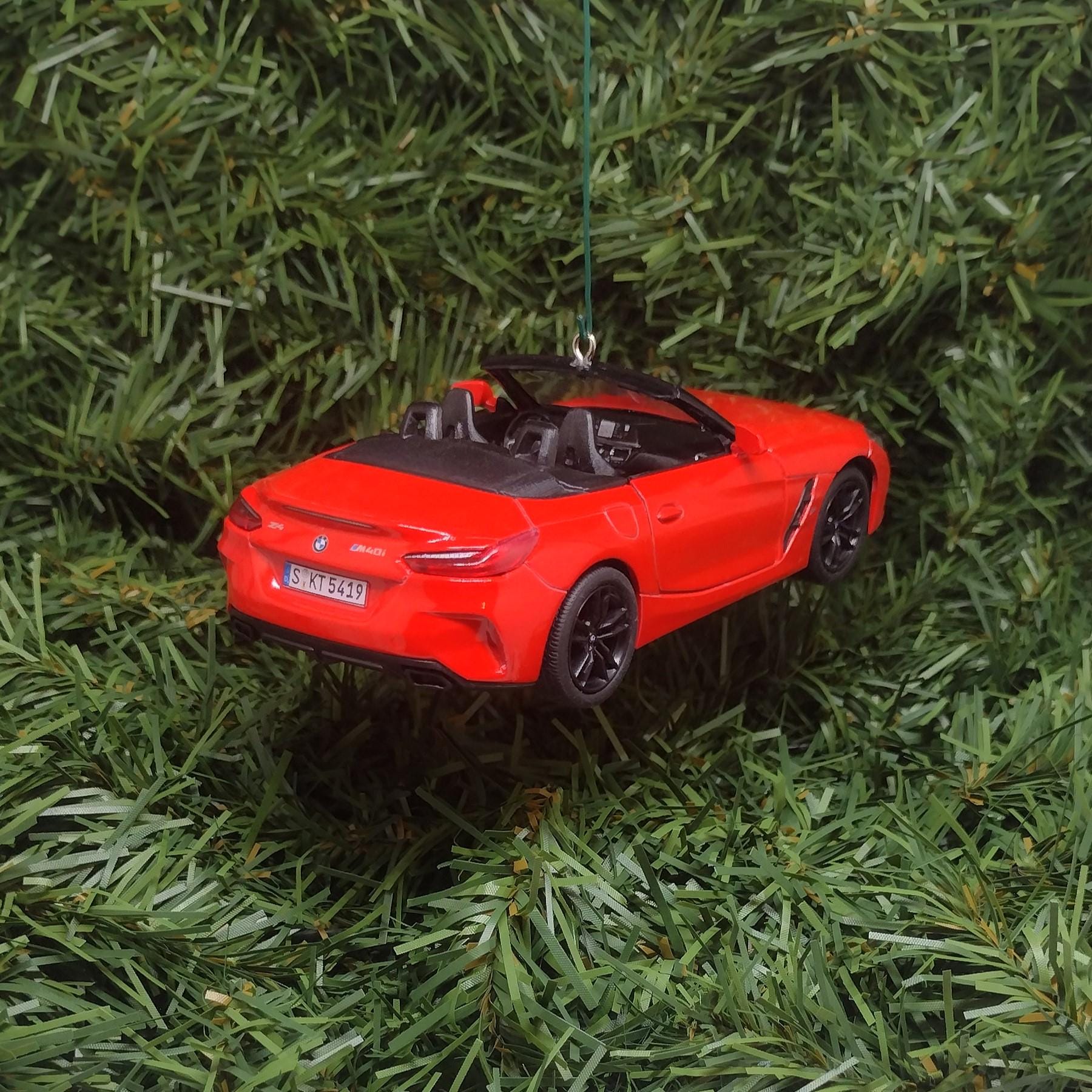 BMW Z4 Ornament Christmas Tree Decoration Fun Automotive Xmas Gift Idea 5 inches long G29 2018-2024 Red