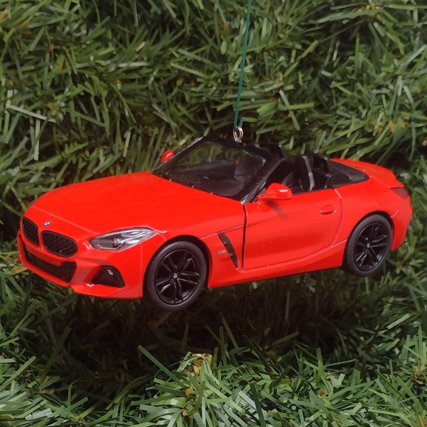 BMW Z4 Ornament Christmas Tree Decoration Fun Automotive Xmas Gift Idea 5 inches long G29 2018-2024 Red