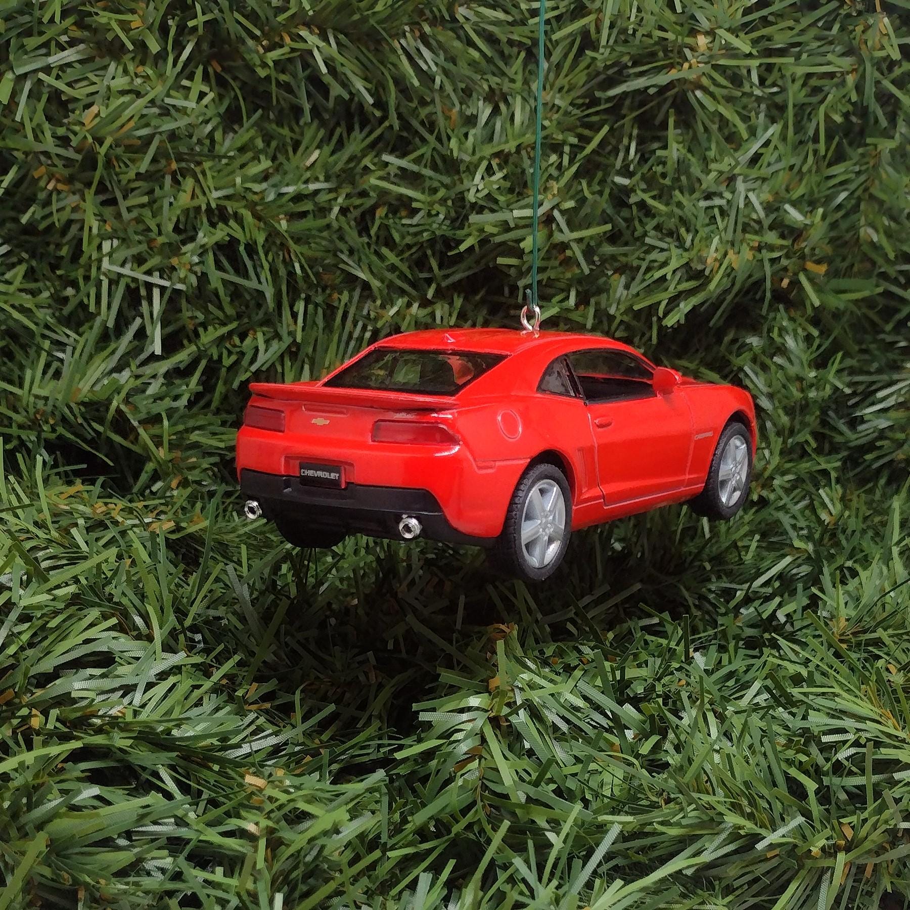 Chevy Camaro Ornament 2014 Christmas Tree Decoration Fun Automotive Xmas Gift Idea 5 inches long Chevrolet Red